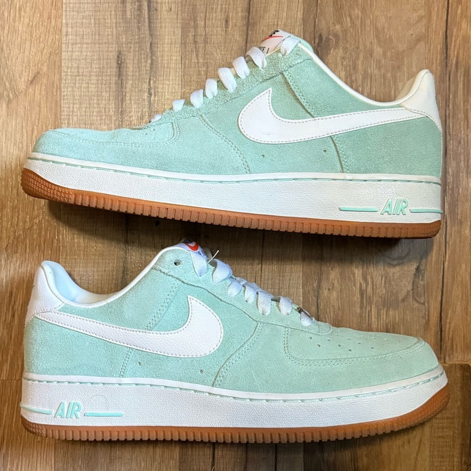Nike 2013 Nike Air Force 1 Suede Arctic Green Gum Bottom Size US 10 / EU 43 - 1 Thumbnail
