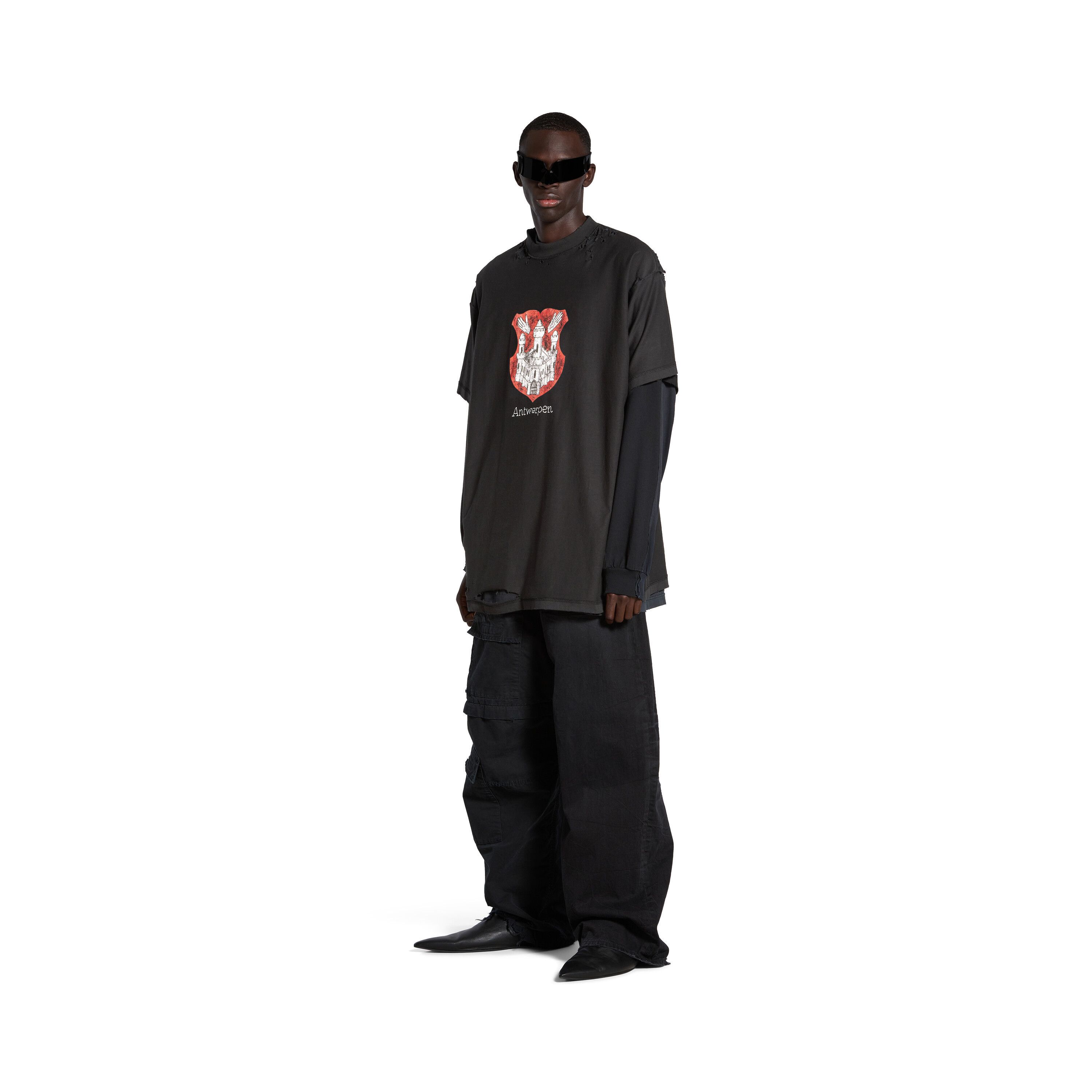 Balenciaga o1la1rc1a0625 Antwerpen Inside-Out T-Shirt Oversized Black Size US L / EU 52-54 / 3 - 2 Thumbnail