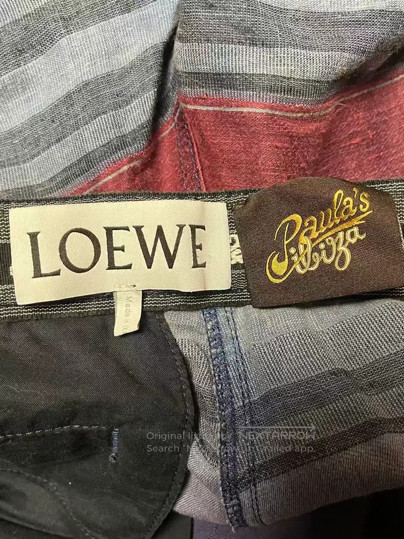 Loewe Loewe size XL Cotton and linen drawstring cargo shorts, vin Size US 26 / EU 42 - 3 Thumbnail
