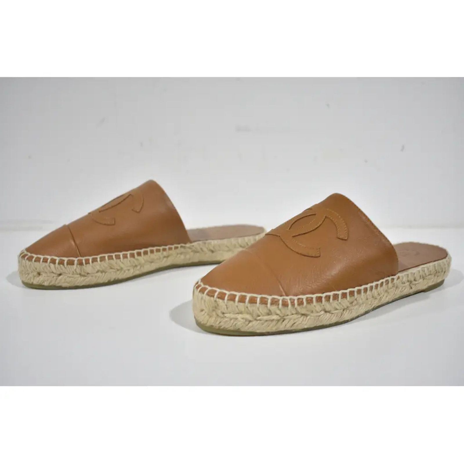 Chanel 20A CC Logo Double Sole Backless Espadrille Ballet Flat 35 Size US 5 / IT 35 - 10 Thumbnail