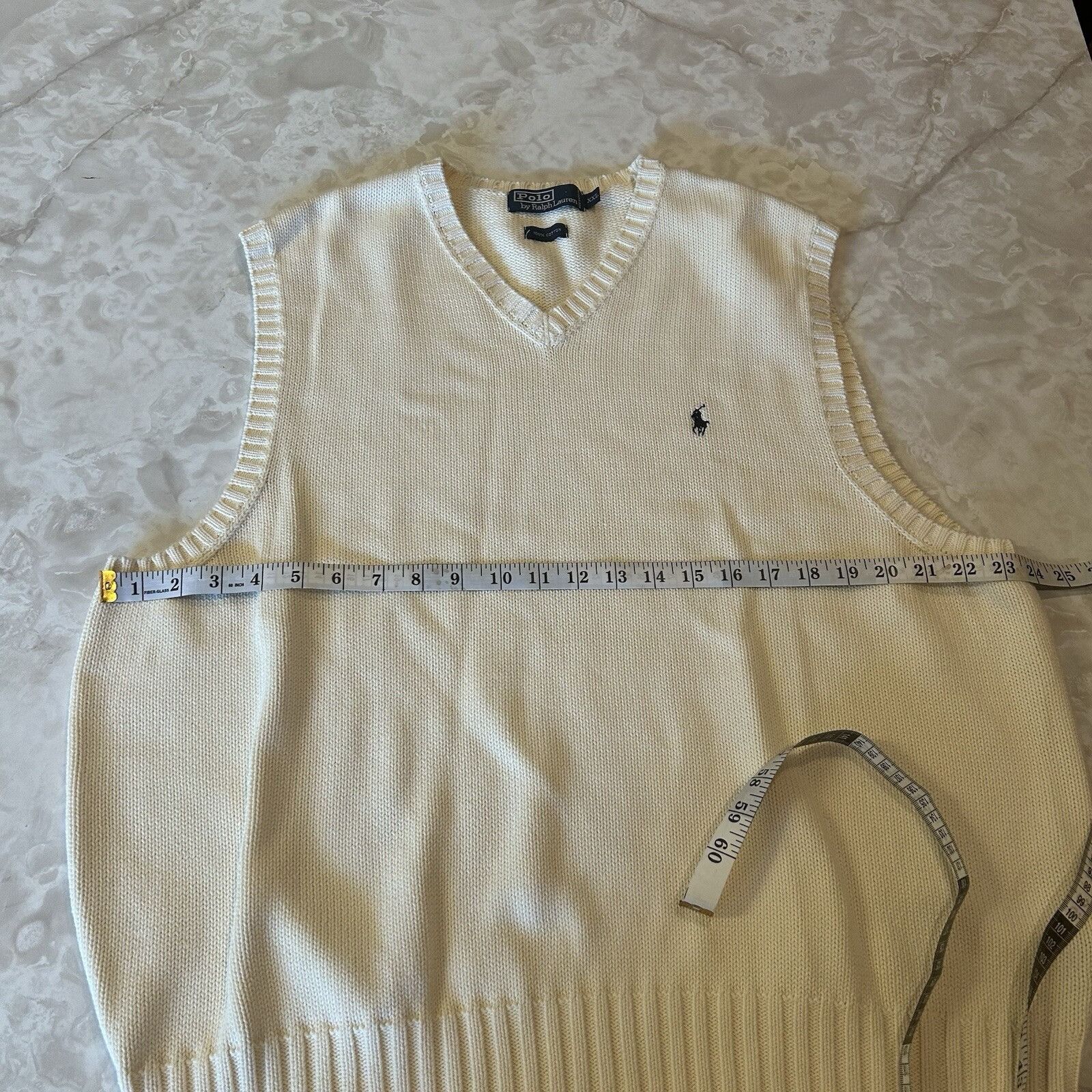 Ralph Lauren Polo Ralph Lauren Sweater Men XXL Pony Vest Pima Cotton Knit Size 42L - 4 Thumbnail