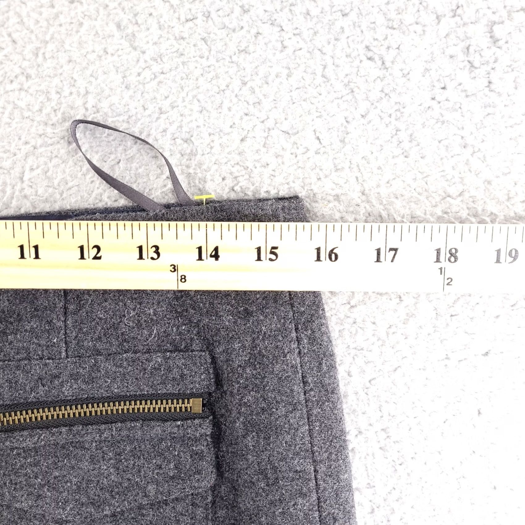 J.Crew J.CREW Skirt Women 4 Pencil Straight Wool Blend Zip Pockets Gray Lined Front Vintage No Size 27" / US 4 / IT 40 - 6 Thumbnail