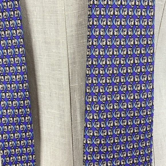 Bloomingdale's Bloomingdales Hooting Owl Owls Silk Tie The Men's Store Size ONE SIZE - 3 Thumbnail