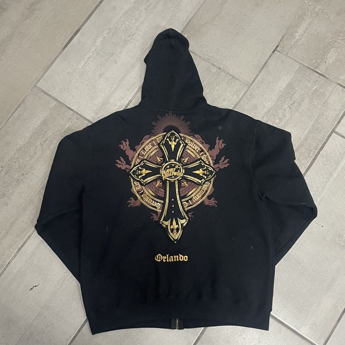 Affliction × Planet Hollywood × Vintage 90s Affliction Planet Hollywood Zip Up Size US L / EU 52-54 / 3 - 1 Thumbnail