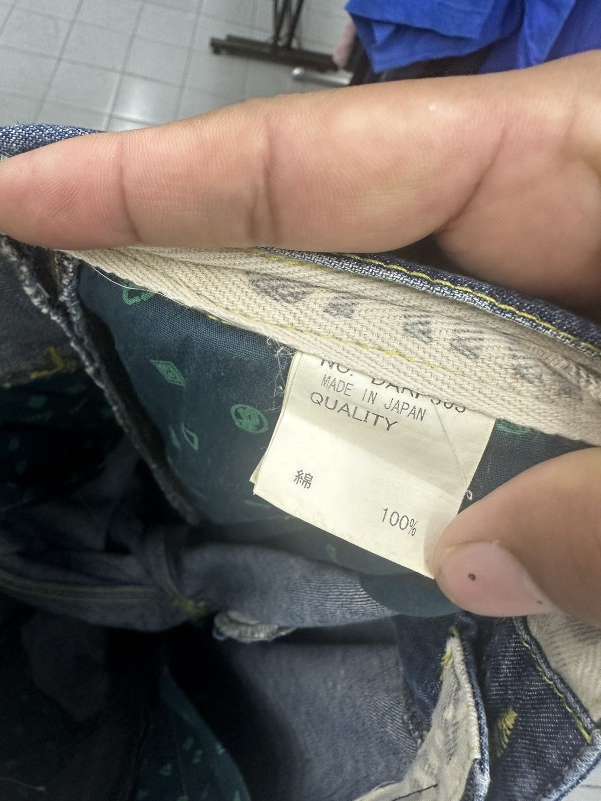 Japanese Brand 🇯🇵 DOARAT Double Knee Plaid/Denim Size US 35 - 17 Thumbnail