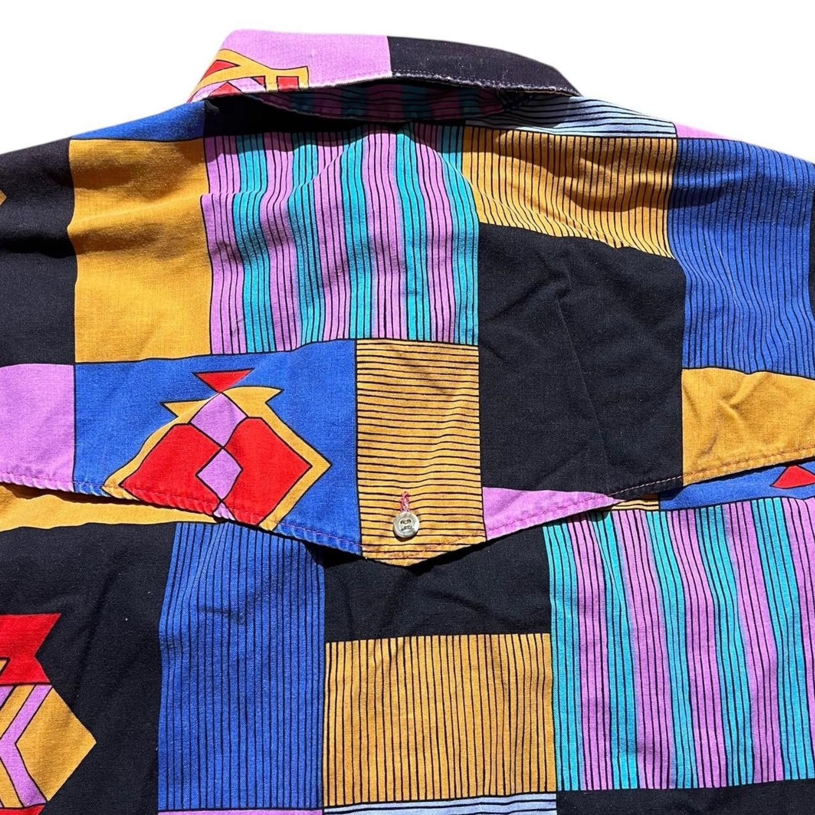 Wrangler Vintage Wrangler Western Brushpopper Button Shirt Size US XL / EU 56 / 4 - 3 Thumbnail