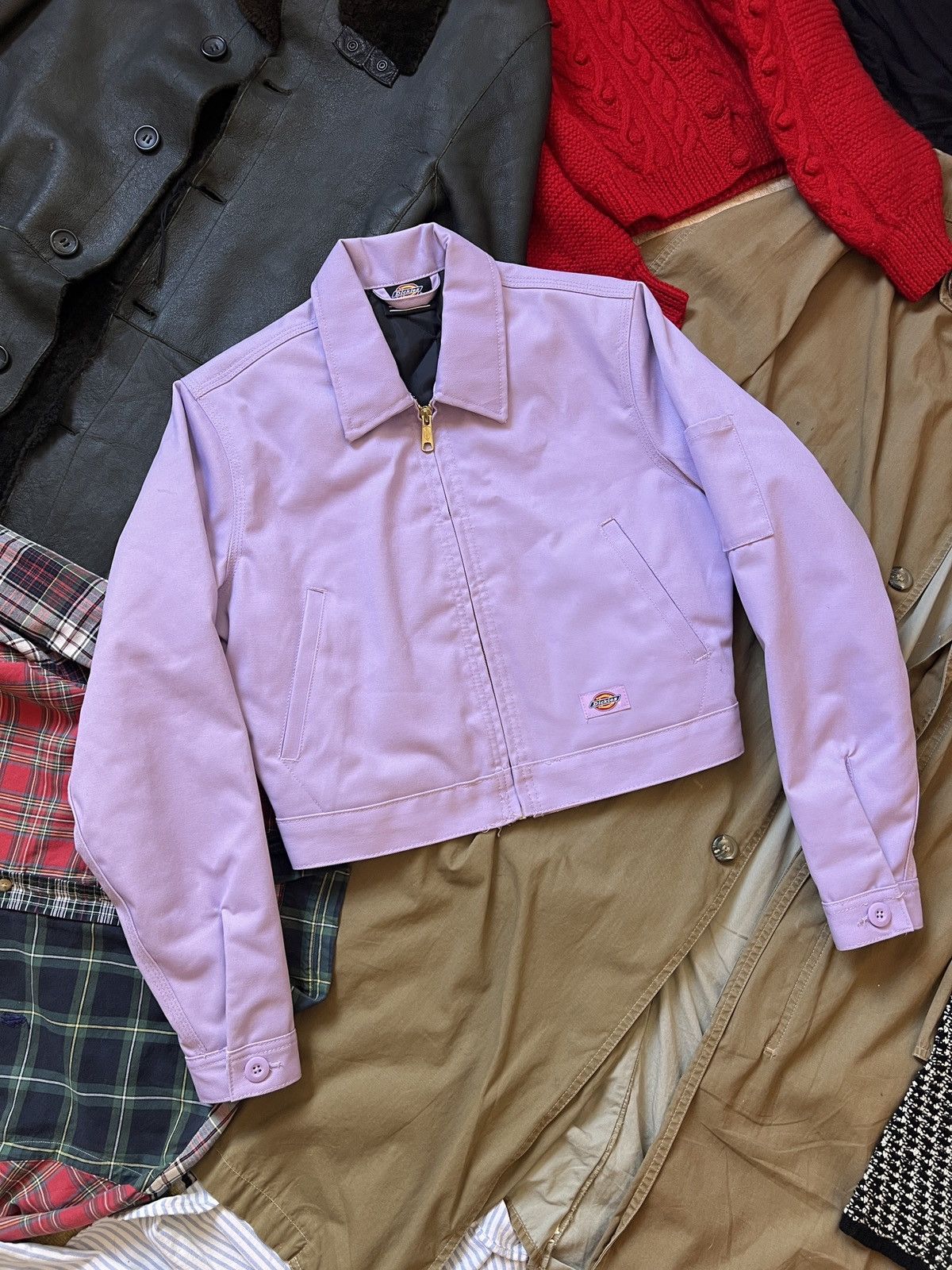 Dickies Cropped Dickies Pink Workwear Skating Jacket Carhartt Style Size XS / US 0-2 / IT 36-38 - 2 Thumbnail