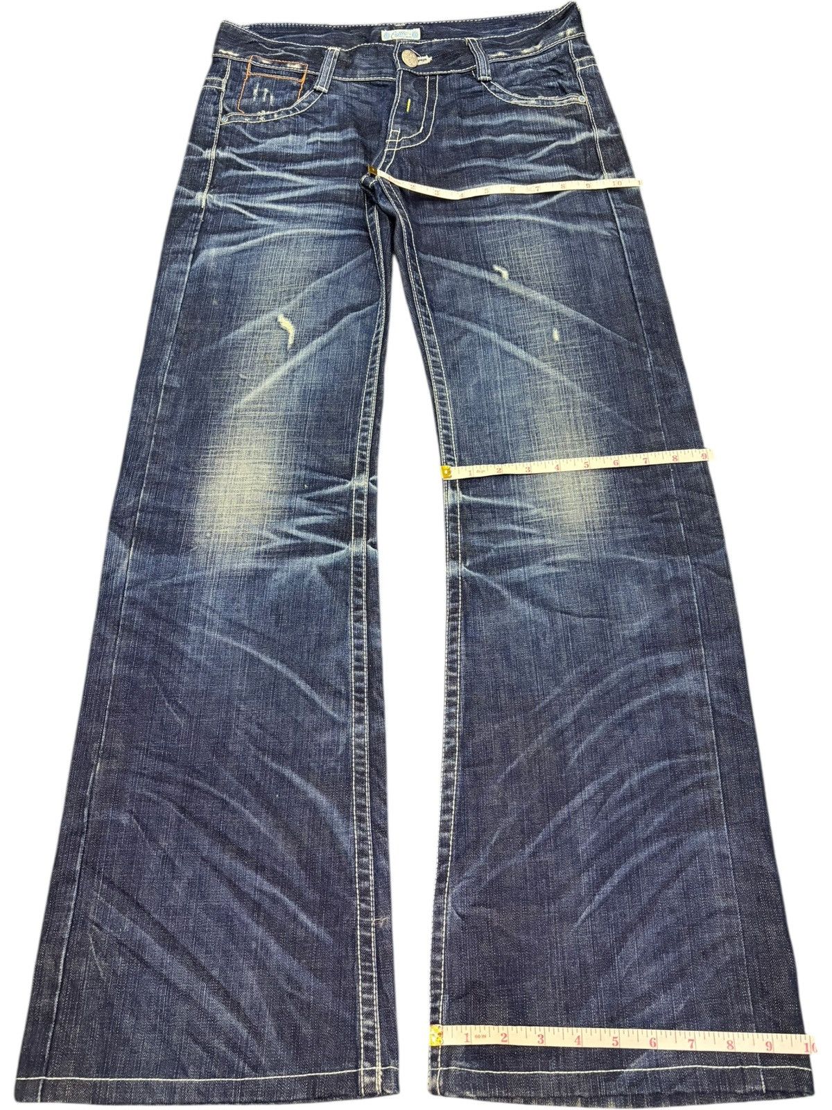 Hysteric Glamour Vintage Japanese Brand Distress Low Rise Flare Jeans Size 31" - 8 Thumbnail