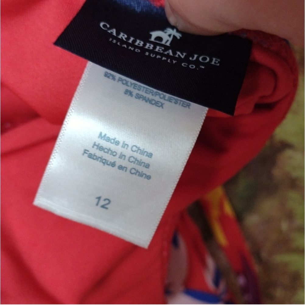 Other Caribbean Joe floral coral swimsuit size 12 Size ONE SIZE - 3 Thumbnail