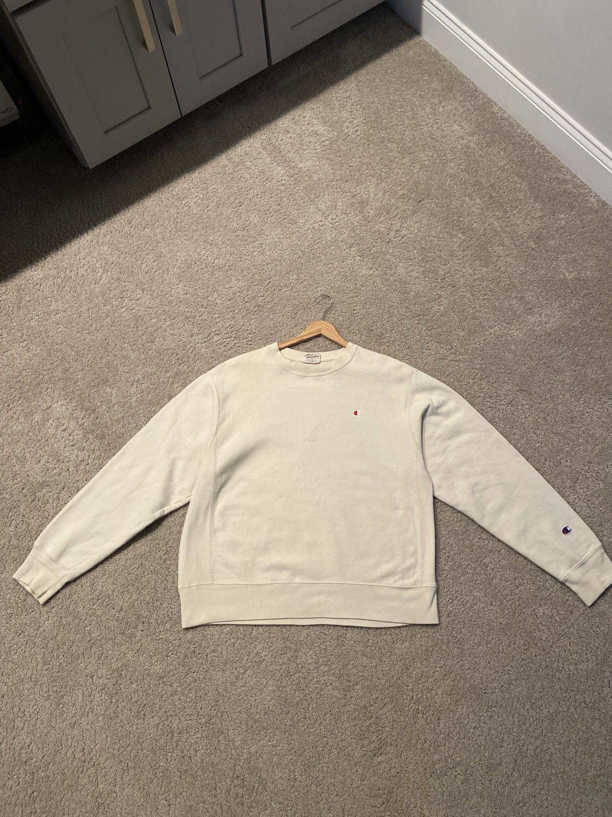 Champion Vintage Cream Champion Reverse Weave Crewneck/Sweatshirt Size US M / EU 48-50 / 2 - 1 Thumbnail