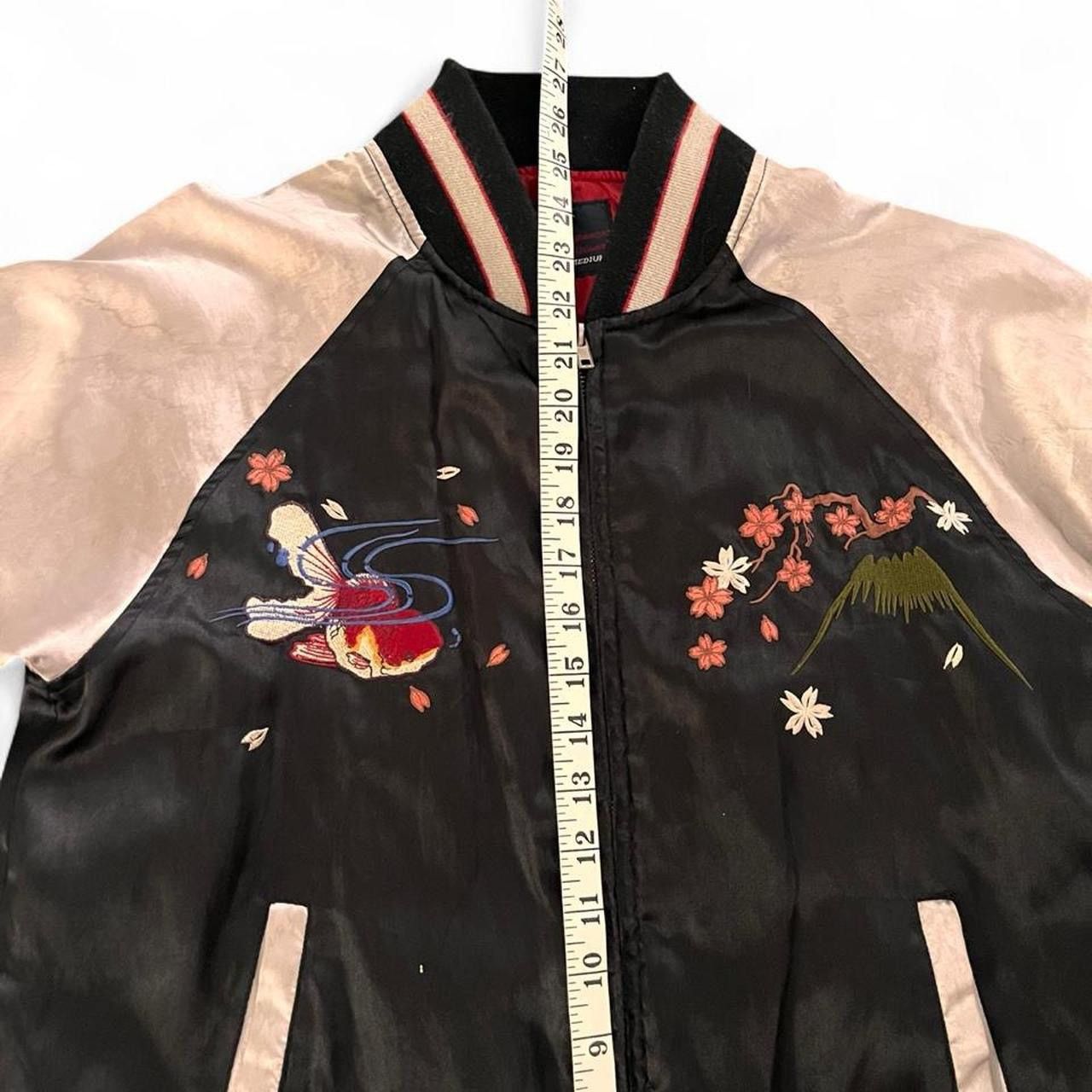 Japanese Brand Japanese koi sakura embroidered satin bomber souvenir jacket Size M / US 6-8 / IT 42-44 - 6 Thumbnail
