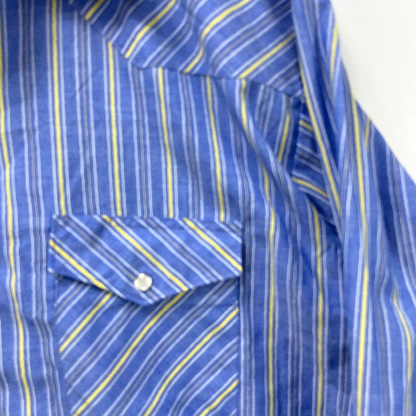 Wrangler VINTAGE Wrangler Western Striped Pearl Snap Button Long Sleeve Shirt 2XL Size US XXL / EU 58 / 5 - 3 Thumbnail