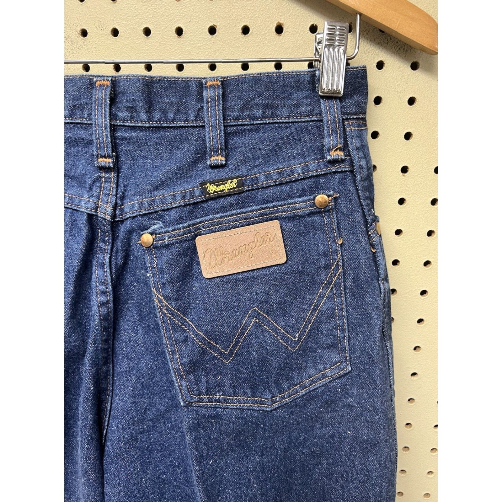 Wrangler VINTAGE Wrangler Jeans 13MWZ High Waist 12x34 Straight Leg USA Women 28W 12 Regular Denim Blue 100% Cotton Inseam 30 Size 34" / US 12 / IT 48 - 3 Thumbnail