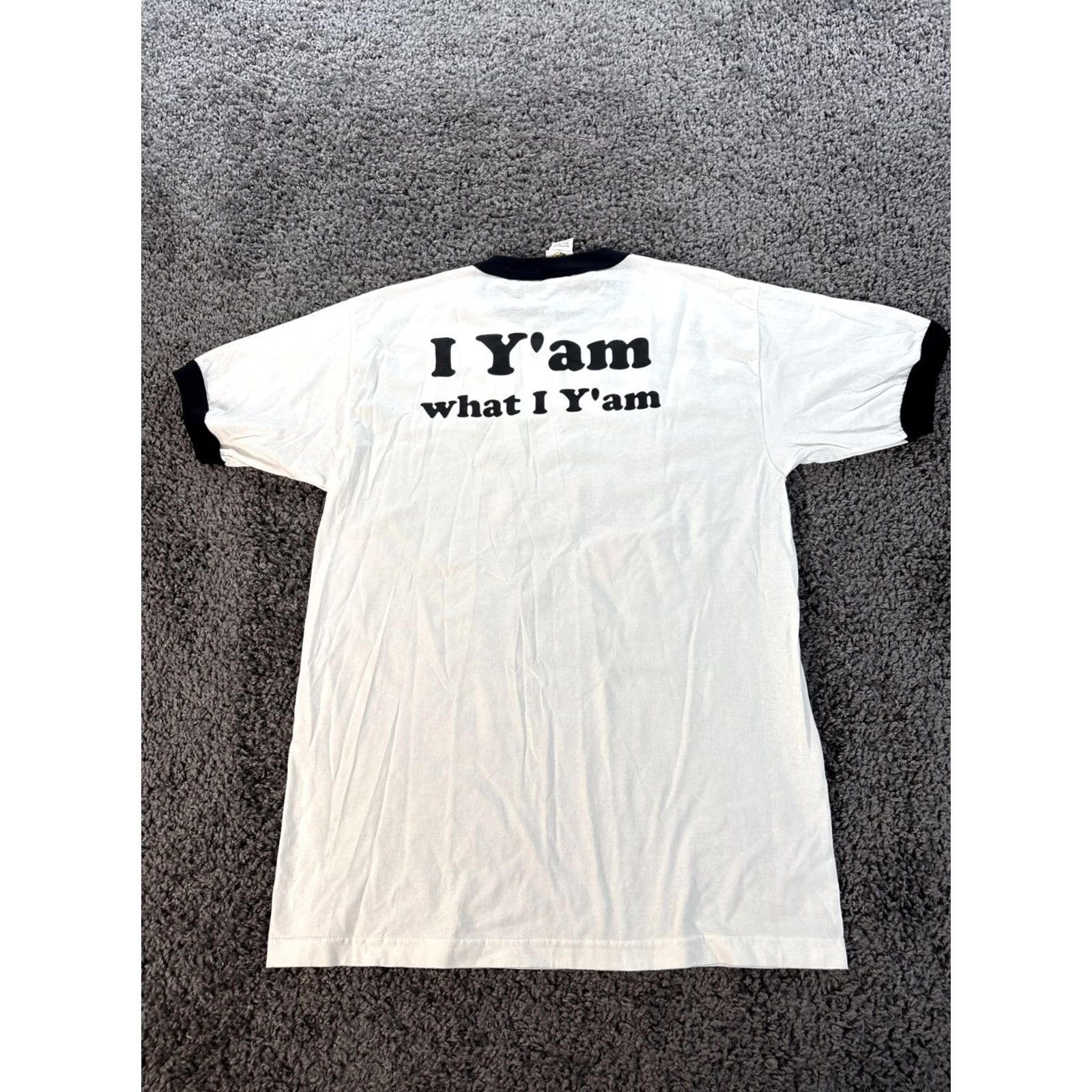 Vintage VINTAGE Popeye Shirt Mens Large White Graphic Spinach Y’am What I Y’am Y2K 90s Cartoon Mens Size US L / EU 52-54 / 3 - 5 Thumbnail