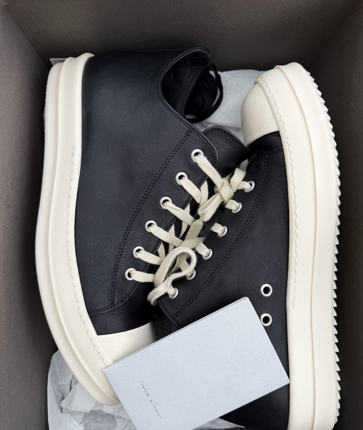 Rick Owens Rick Owens Mainline Classic Leather Low-Top Size US 8.5 / EU 41-42 - 8 Thumbnail