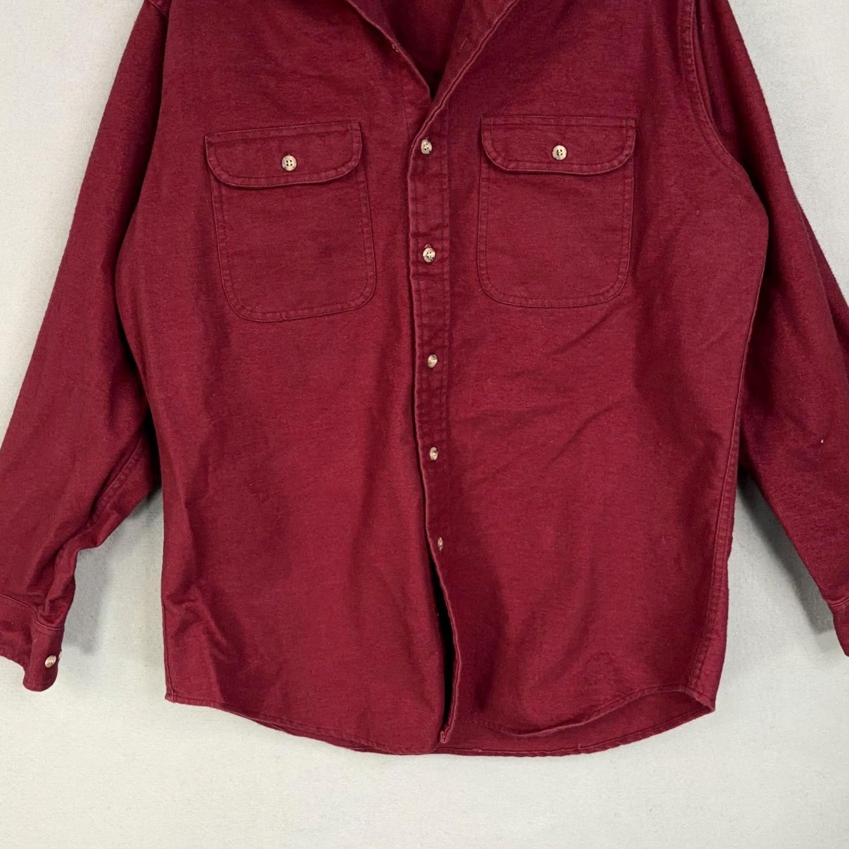 Vintage VINTAGE The J. Peterman Co Shirt Mens Large Red Flannel Button-Up Long Sleeve USA 90s Size US L / EU 52-54 / 3 - 3 Thumbnail