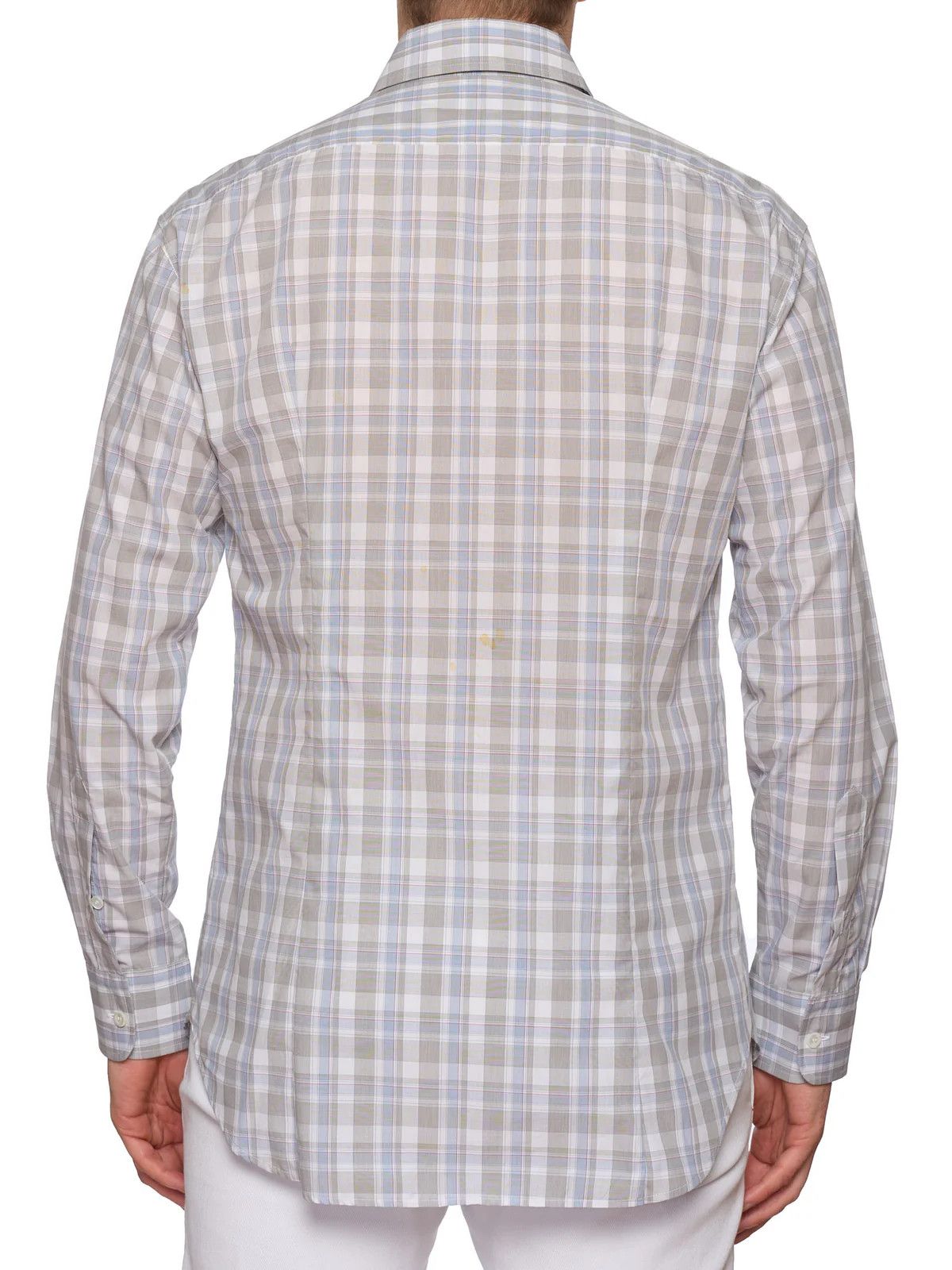 Brioni BRIONI Handmade Gray Plaid Cotton Dress Shirt L Size US L / EU 52-54 / 3 - 3 Thumbnail