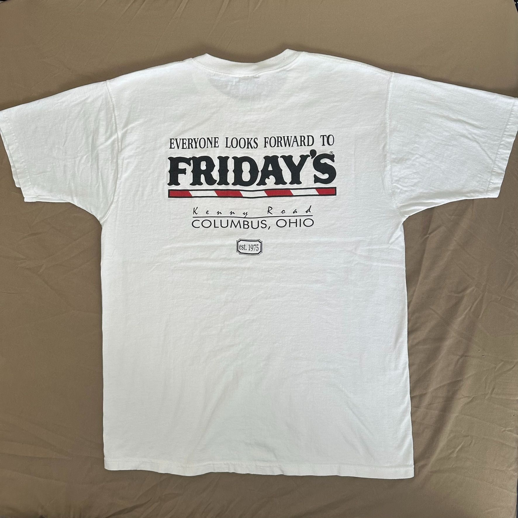 Fruit Of The Loom Vintage Y2K TGIF Friday's T-Shirt Columbus Ohio Corporate Re Size US L / EU 52-54 / 3 - 1 Thumbnail