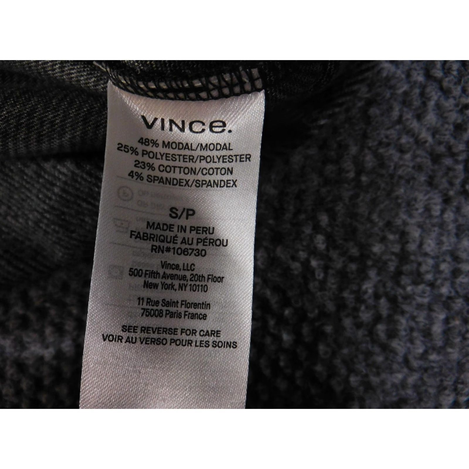 Vince Vince Hoodie Sweater Womens Small Modal Blend Pullover Lightweight Casual Soft T Gray Raglan Sleeve V-Neck Logo Size S / US 4 / IT 40 - 6 Thumbnail