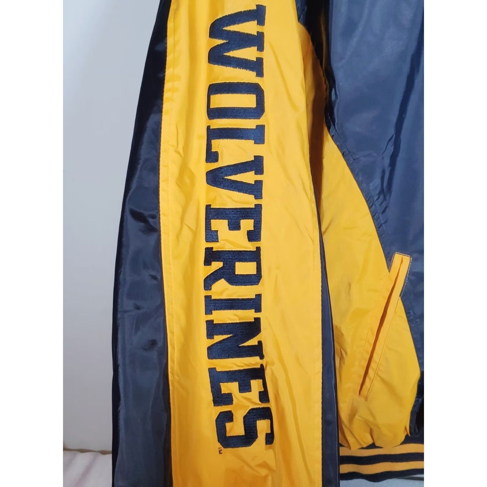 Vintage Vintage Steve & Barry'S University of Michigan Wolverines Lined Varsity Jacket Mens XXL Size US XXL / EU 58 / 5 - 6 Thumbnail