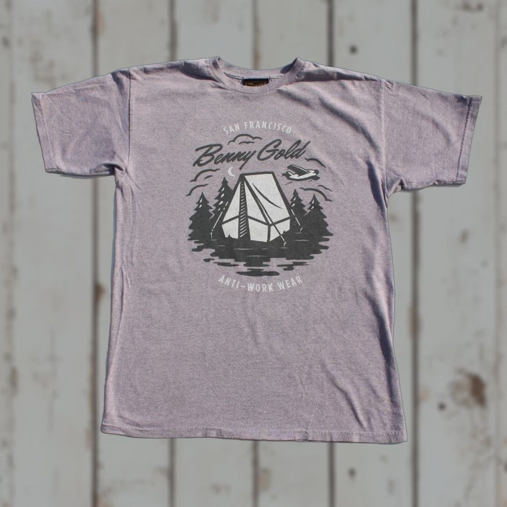 Vintage Benny Gold T Shirt Gray M Unisex Adults Short Sleeve Camping Skateboardin 90s Mens Womens Size US M / EU 48-50 / 2 - 1 Thumbnail