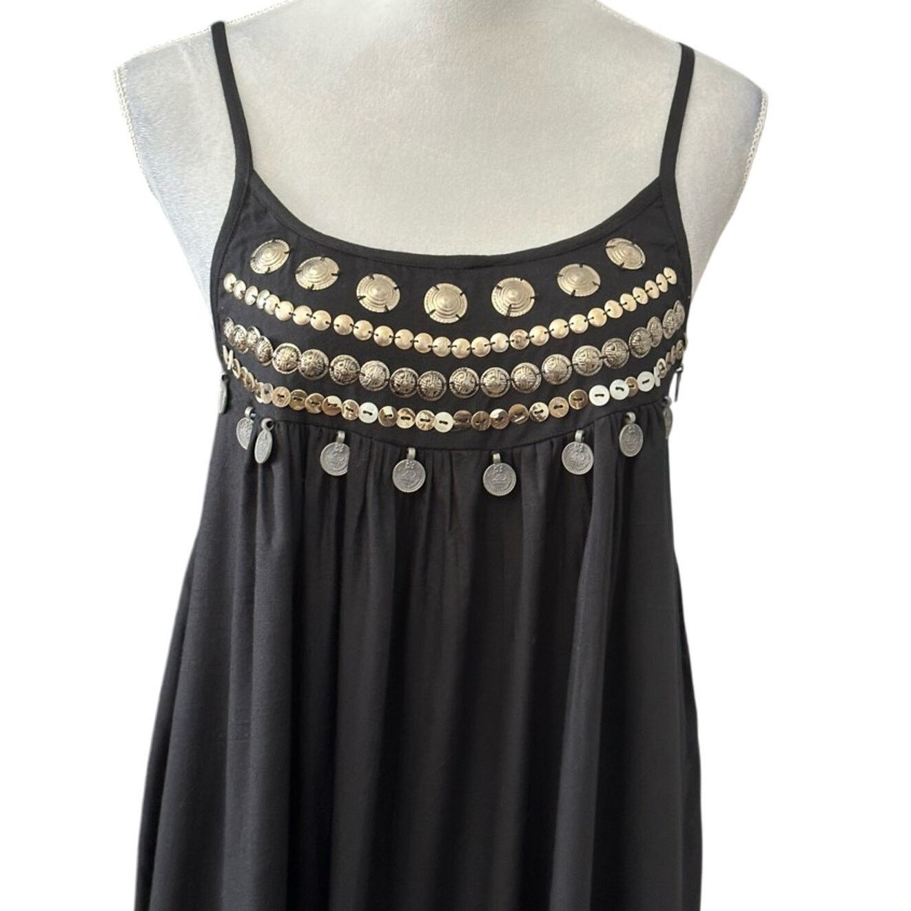 Other Area Stars Slip Dress Cross Back Embellish Women's Black M Size M / US 6-8 / IT 42-44 - 2 Thumbnail