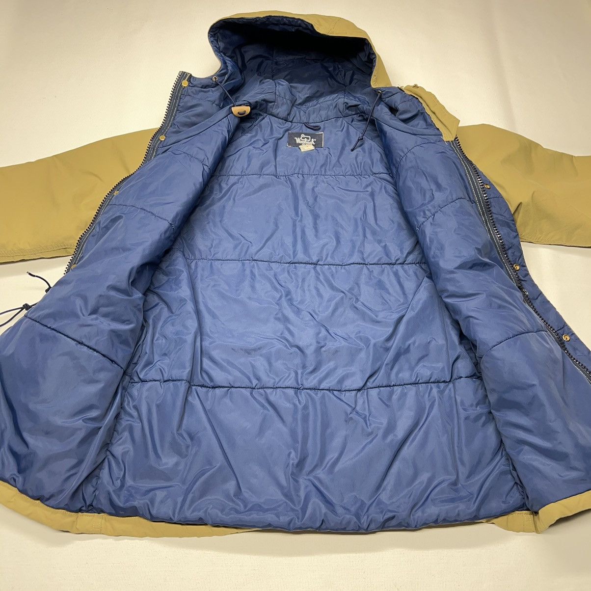 Vintage × Woolrich Woolen Mills Woolrich Jacket Beige Puffer Coat Cargo Full Zip Parka 90s Size US M / EU 48-50 / 2 - 11 Thumbnail