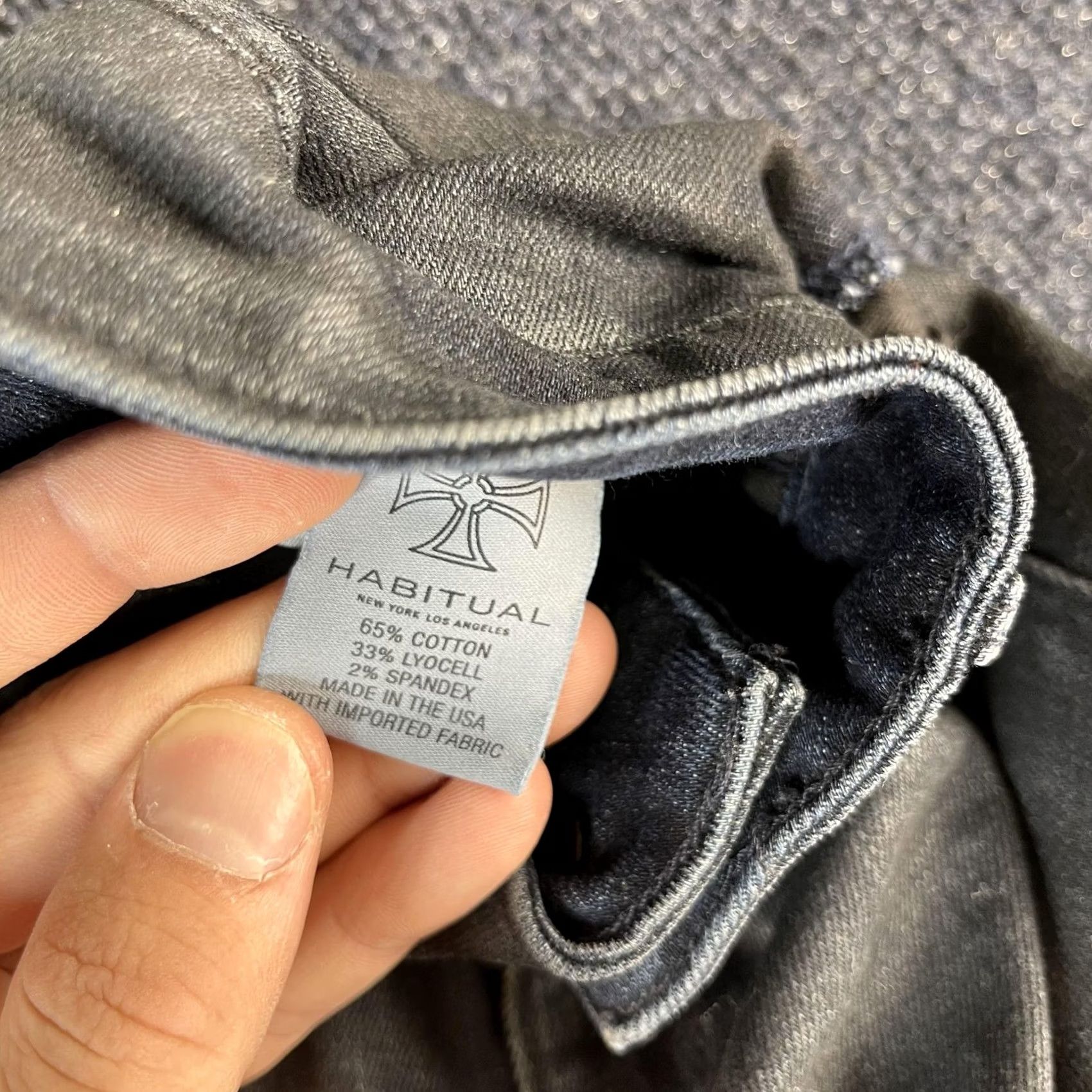Vintage Habitual Eve Hi Rise Skinny Jeans Womens Gray Coated Denim Stretch Made USA Jeans 26 Gray Vintage No Ladies Female Country-United States? Size 26" / US 2 / IT 38 - 3 Thumbnail