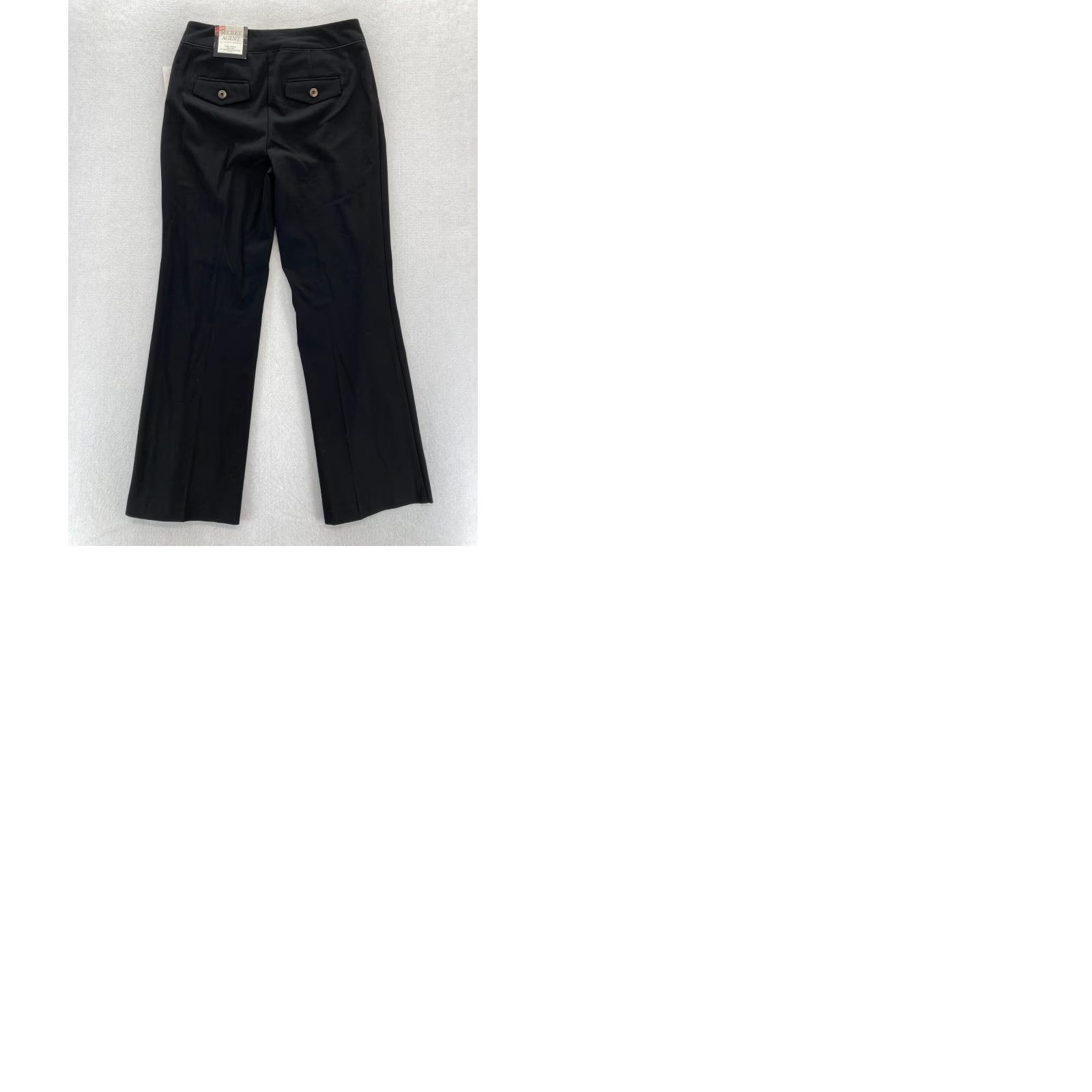 Vintage Roz & Ali Secret Agent Pants Women's 6 Wide Leg Black Stretch Tummy Control NWT Size 28" / US 6 / IT 42 - 9 Thumbnail
