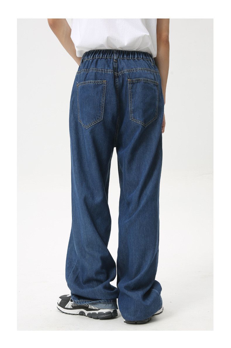 Japanese Brand × Jean Loose straight elastic waist casual jeans Size US 32 / EU 48 - 4 Thumbnail