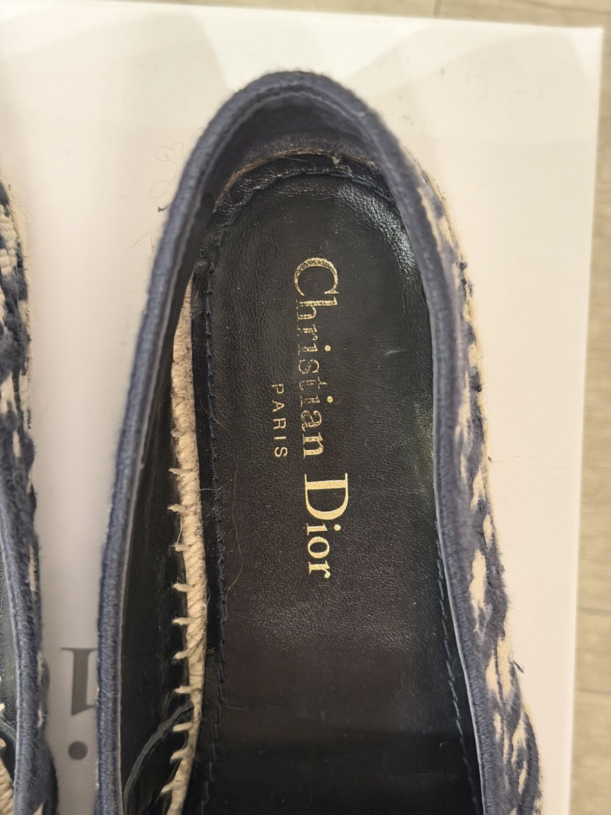 Dior Granville Espadrille - Deep Blue Dior Oblique Size 38