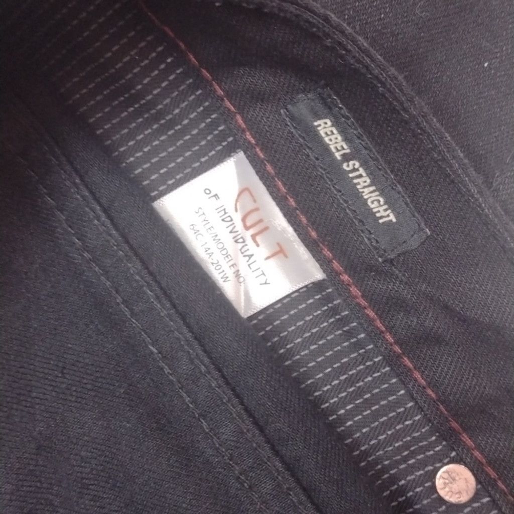 Cult Of Individuality CULT of individuality black rebel straight jeans size 40x34 Size US 40 / EU 56 - 6 Thumbnail