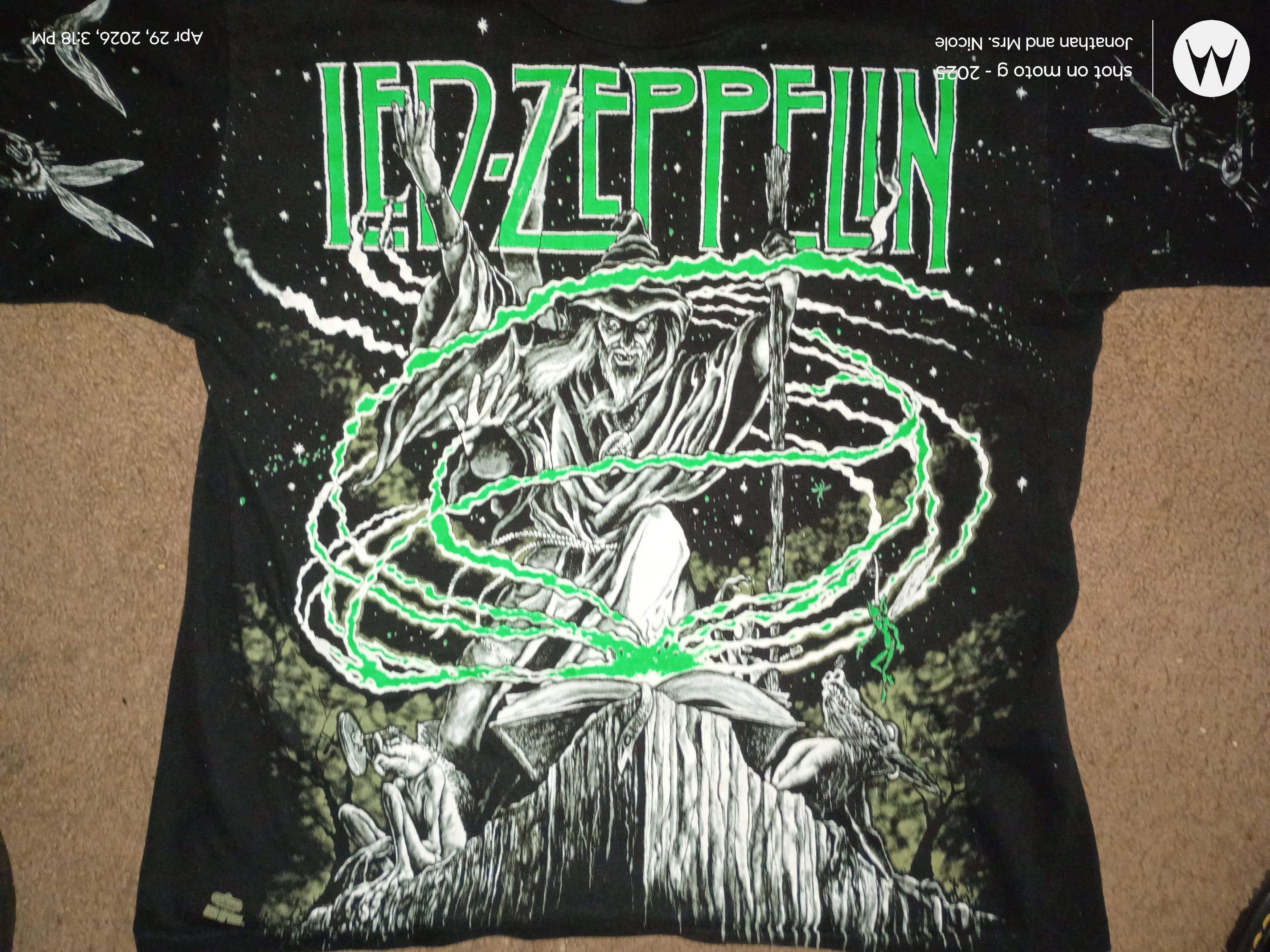 Led Zeppelin Vintage original led Zeppelin tour t-shirt wizard logo large Size US L / EU 52-54 / 3 - 2 Thumbnail