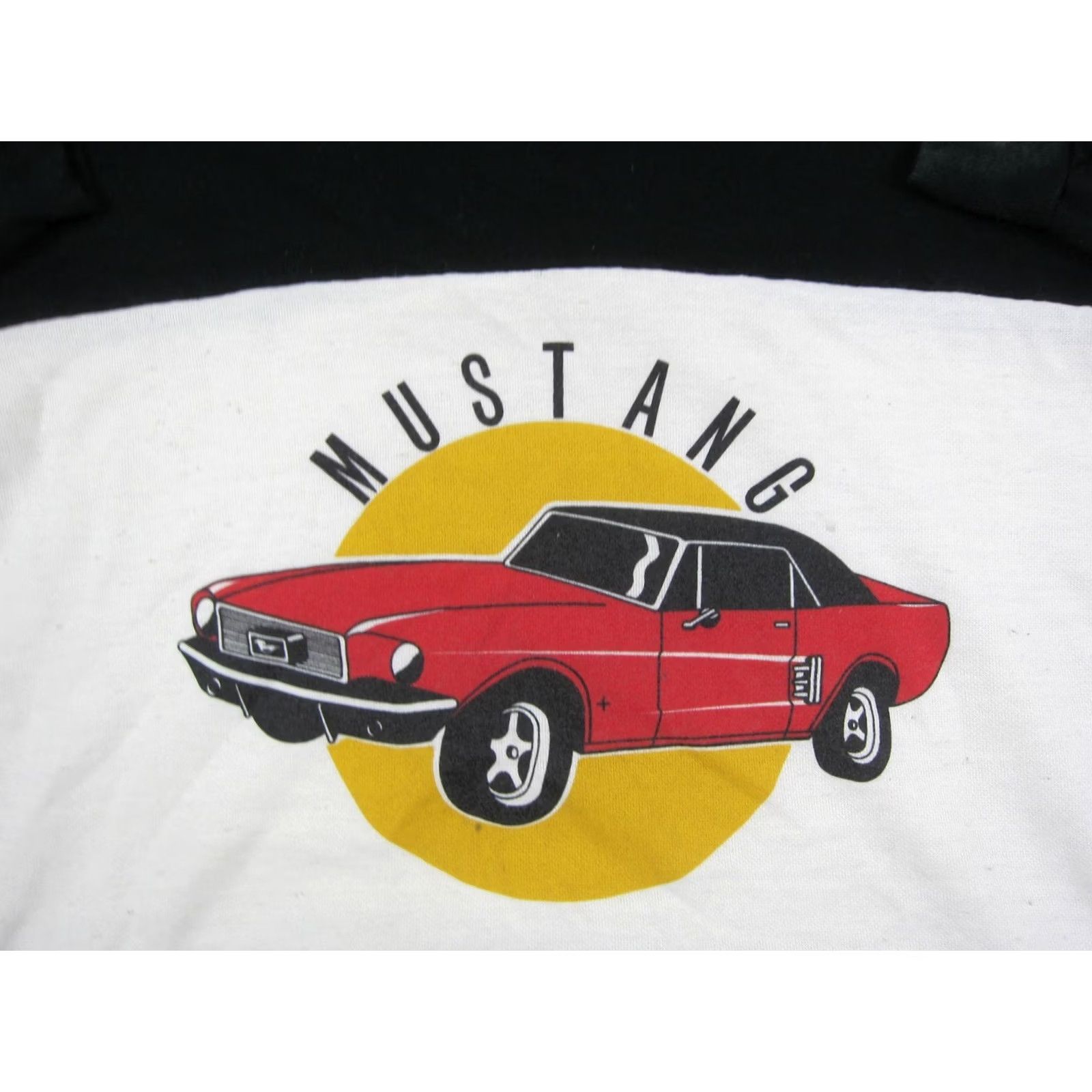 Ford VINTAGE Mustang Sweatshirt Mens Large Black White Cropped Striped Ford Car 80s Size US L / EU 52-54 / 3 - 2 Thumbnail