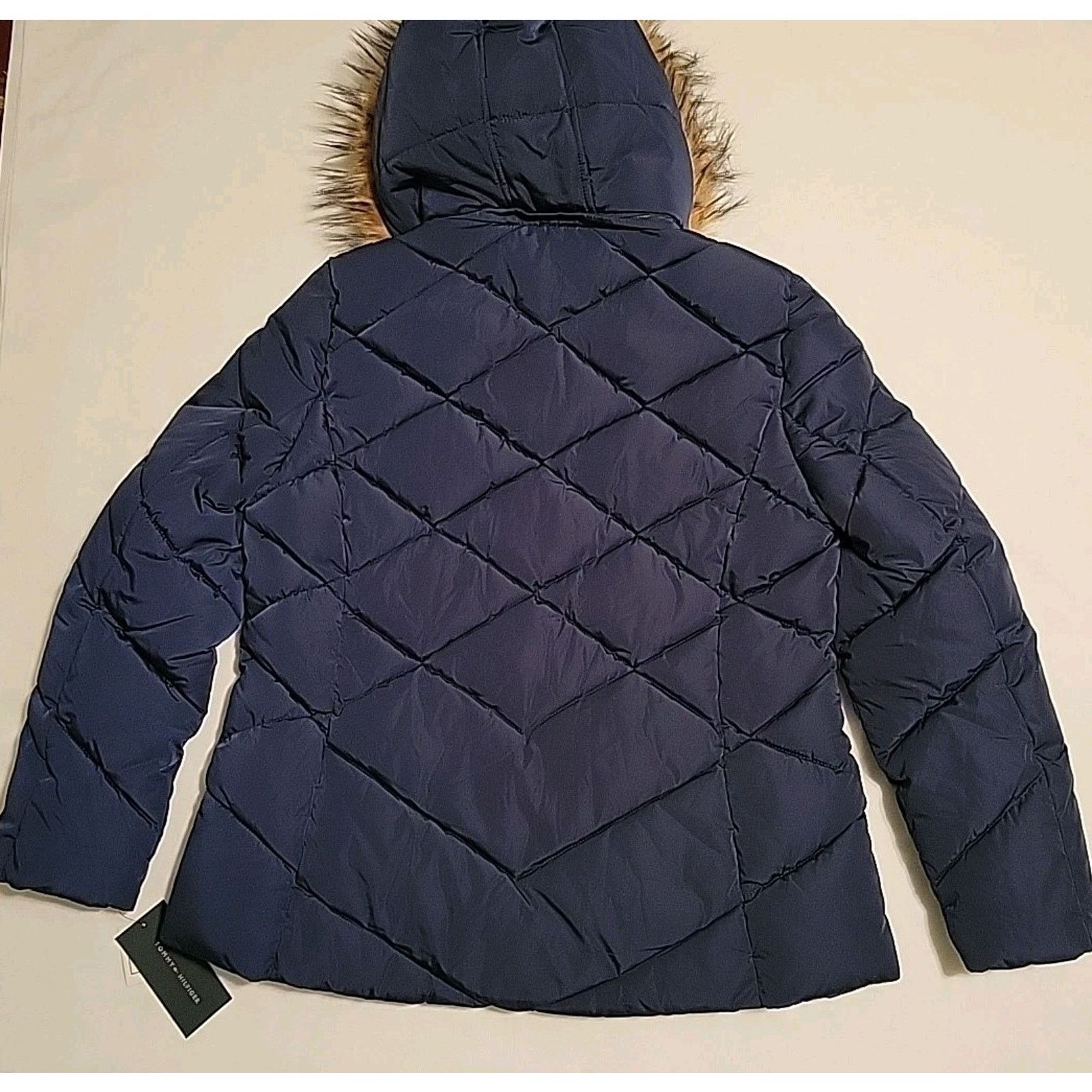 Tommy Hilfiger Tommy Hilfiger Winter Hooded Navy Blue Puffer Coat SZ XL Size XL / US 12-14 / IT 48-50 - 2 Thumbnail