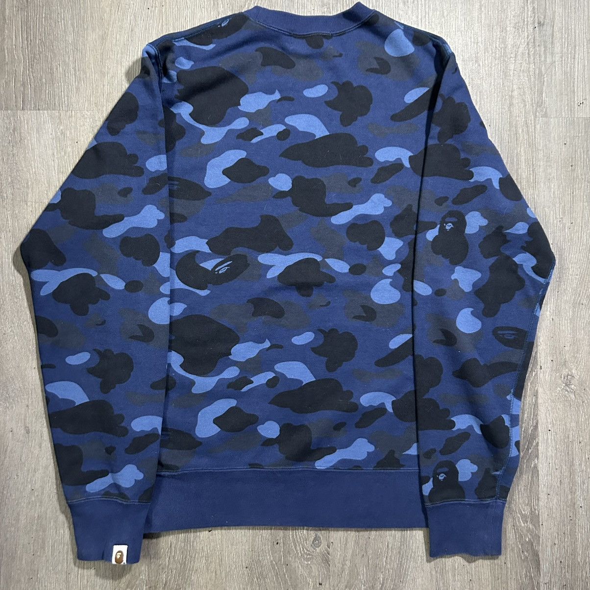 Bape BAPE Blue Camo College Sweatshirt Size US L / EU 52-54 / 3 - 3 Thumbnail