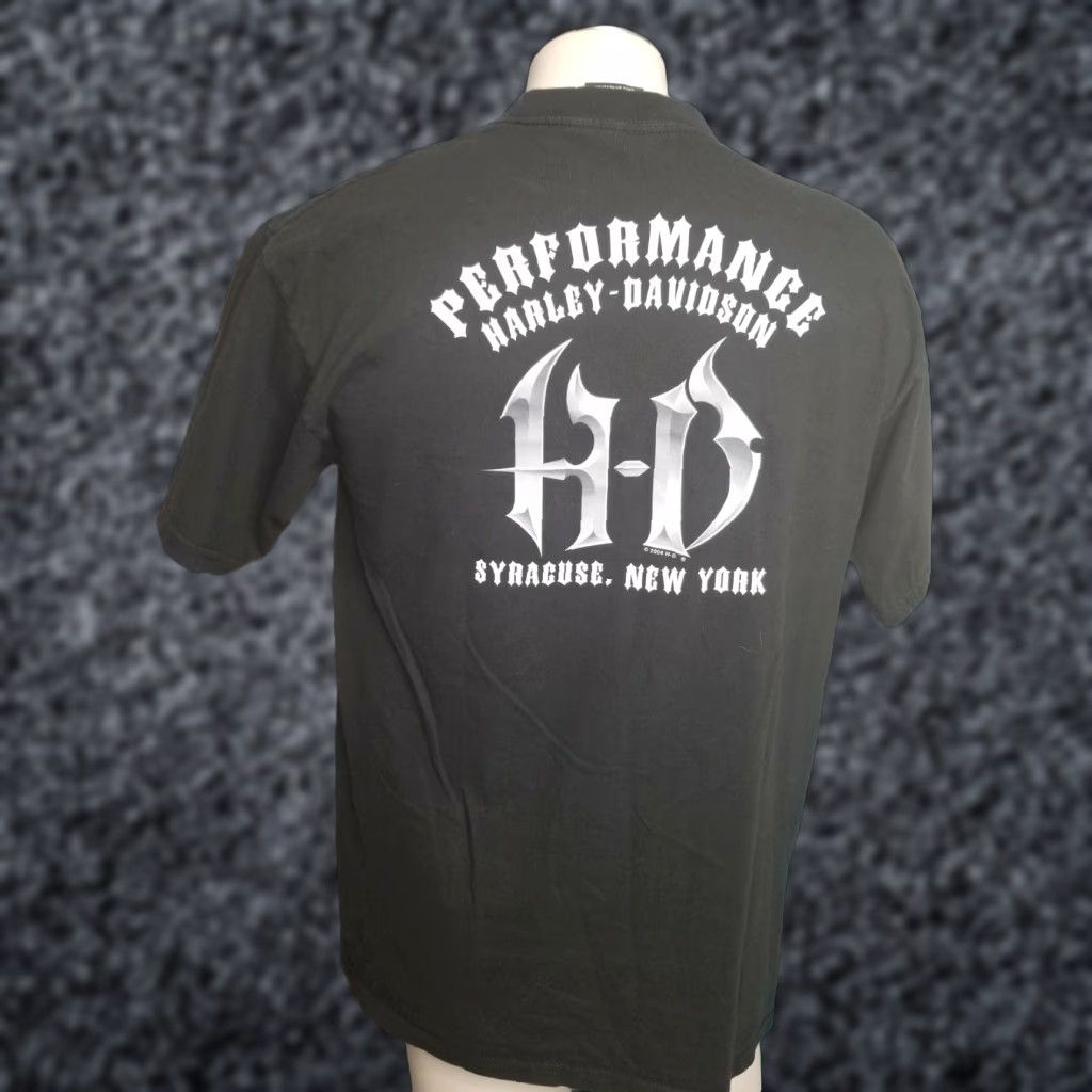 Harley Davidson VINTAGE Harley-Davidson Shirt Mens L 2004 Black T Shirt Syracuse NY USA 90s 2000s Capable Mens Size US L / EU 52-54 / 3 - 1 Thumbnail