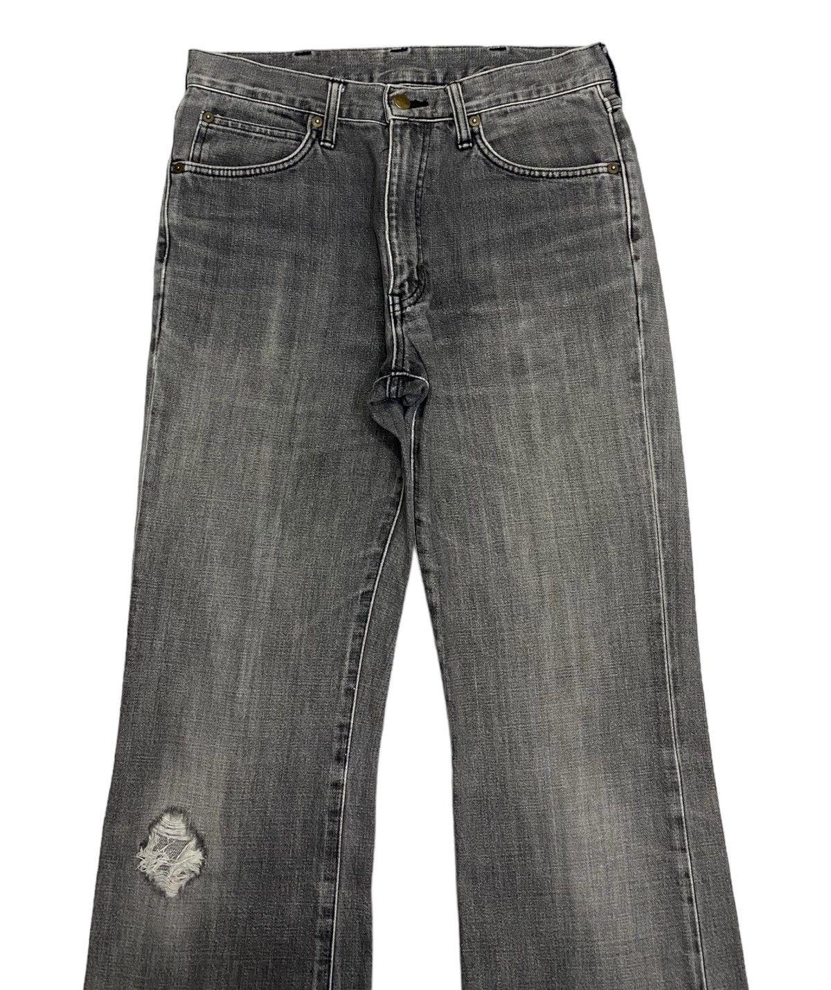 If Six Was Nine FLARE JEANS🔥VINTAGE WRANGLER FADED GREY DISTRESSED DENIM Size US 30 / EU 46 - 3 Thumbnail
