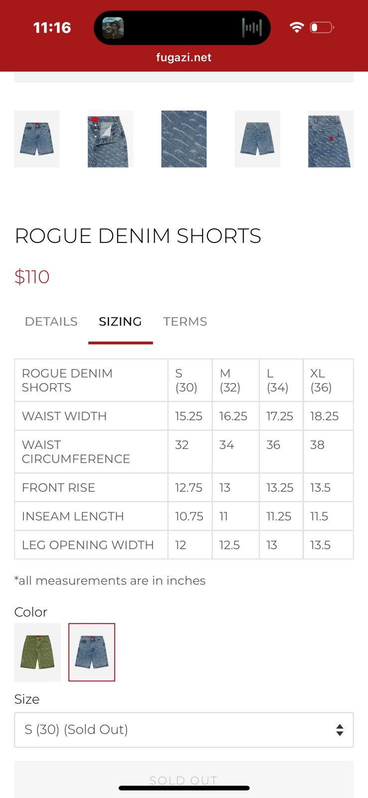 Fugazi Fugazi Rogue Denim Shorts Size US 34 / EU 50 - 7 Thumbnail