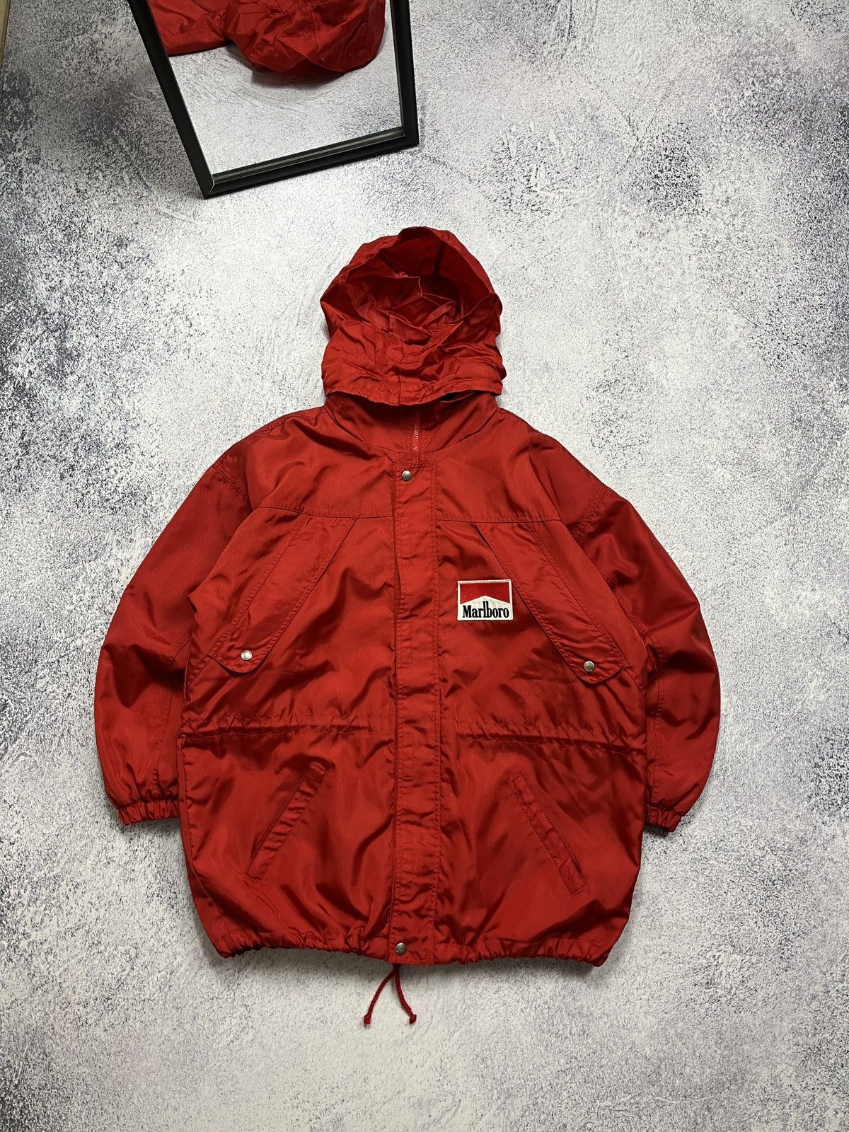 Marlboro × Vintage Vintage 90s Racing Marlboro Cigarettes Parka Warm Jacket Size US XL / EU 56 / 4 - 1 Thumbnail