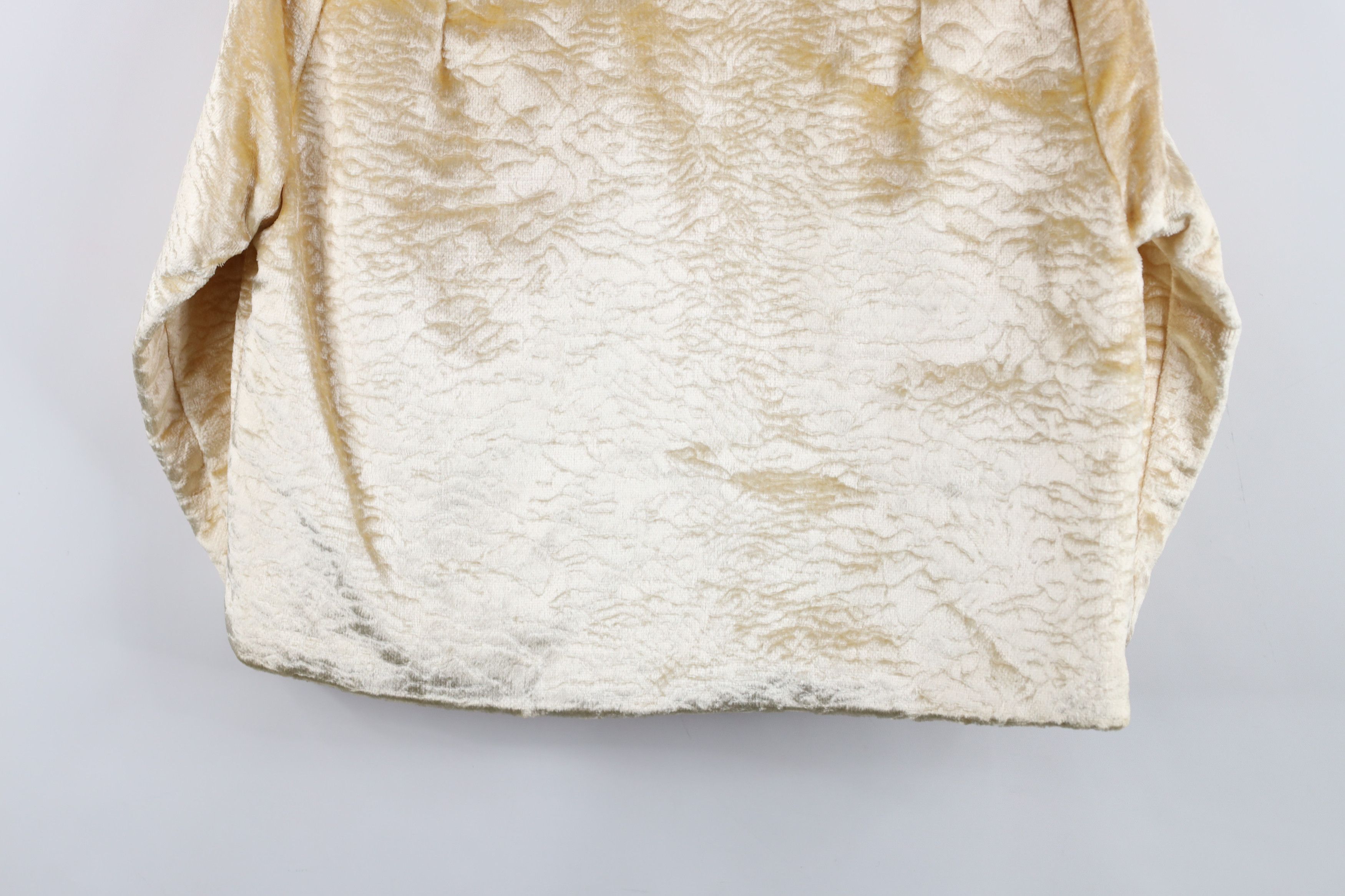Vintage Vintage 50s 60s Streetwear Velvet Flower Jacket USA Cream Size M / US 6-8 / IT 42-44 - 15 Thumbnail