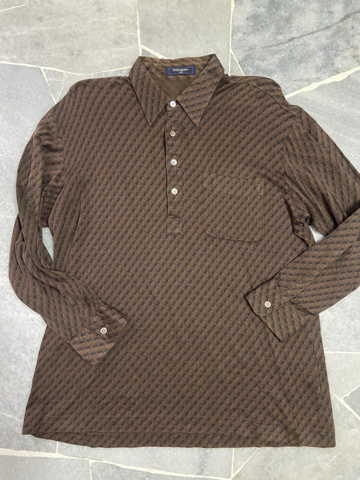 Yves Saint Laurent Vintage Yves Saint Laurent Polo Shirt Long Sleeve YSL Size US M / EU 48-50 / 2 - 5 Thumbnail