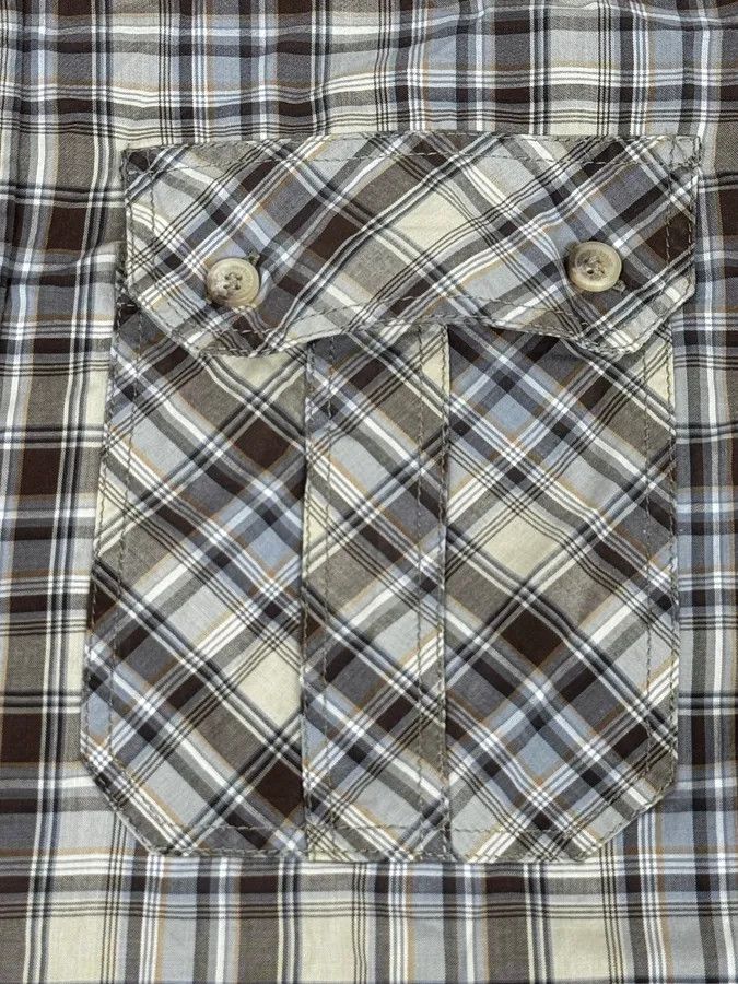 Dolce & Gabbana 2000s Dolce & Gabbana Beige Cargo Checkered Shirt Size US M / EU 48-50 / 2 - 8 Thumbnail