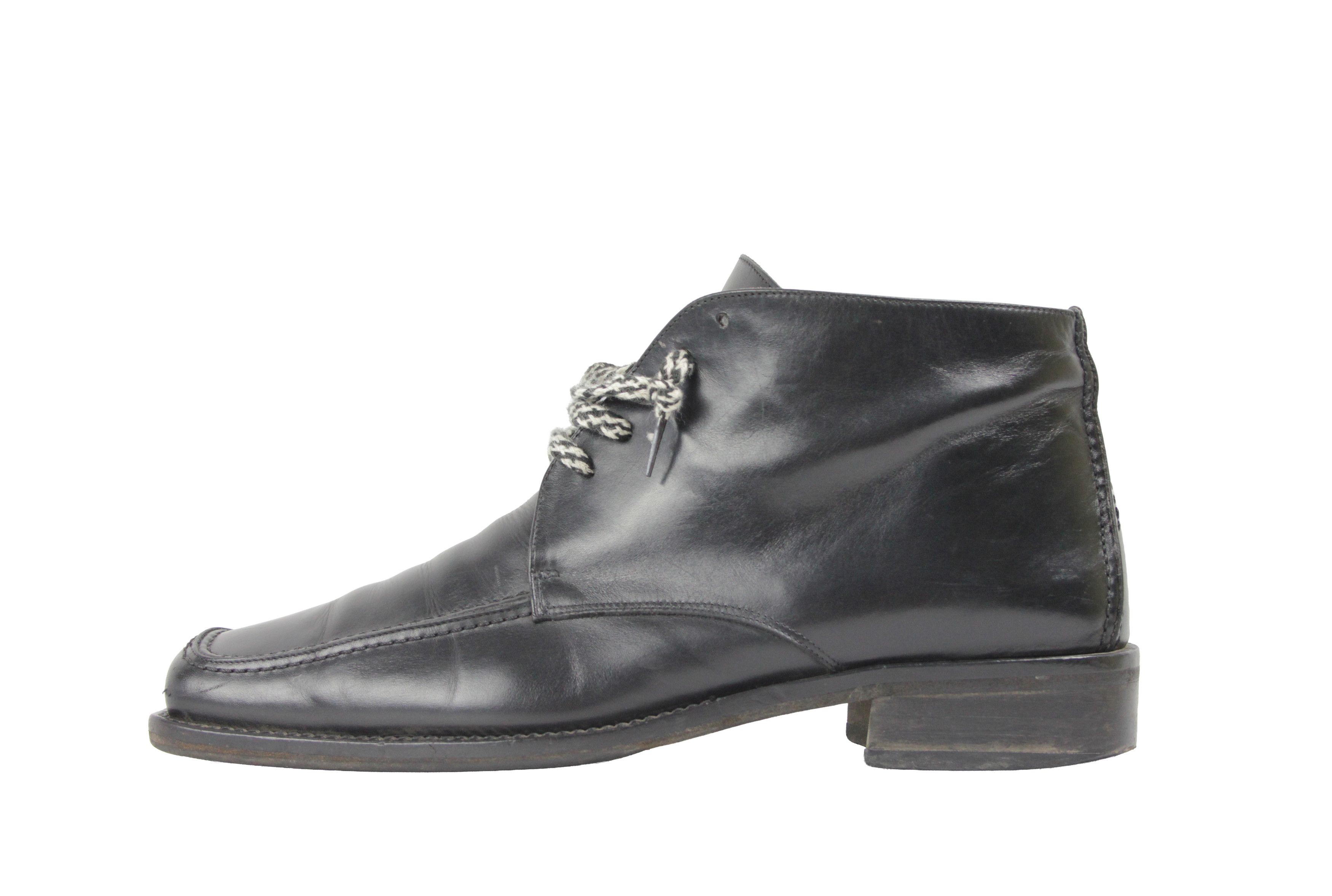 Hugo Boss 00S Square Toe Avant Garde Y2K Boots Vintage Size US 10 / IT 40 - 2 Thumbnail