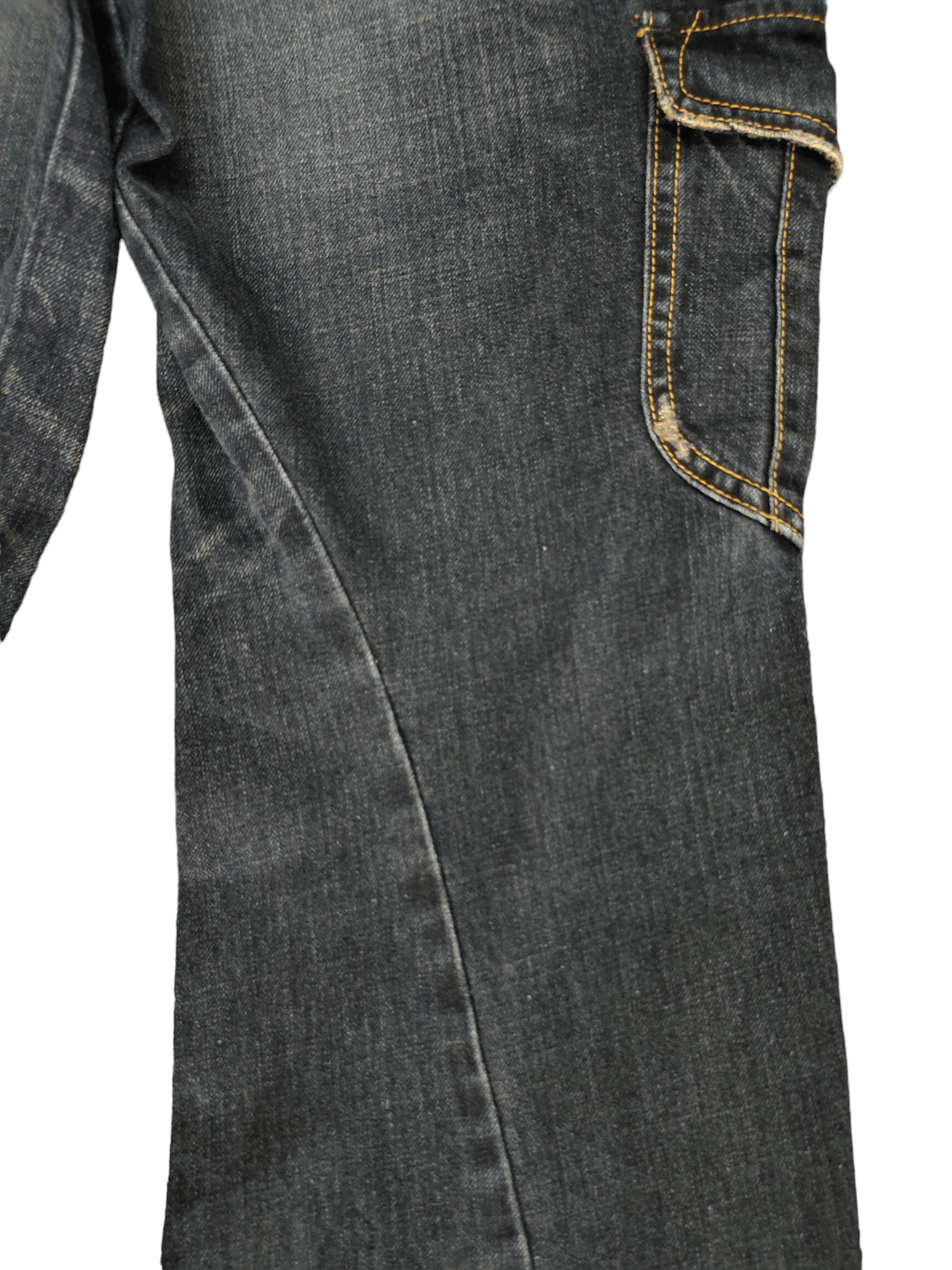 If Six Was Nine Flare Jeans Lee Spiral Cut Cargo Boot Cut Y2k Goa Style Size US 33 - 16 Thumbnail