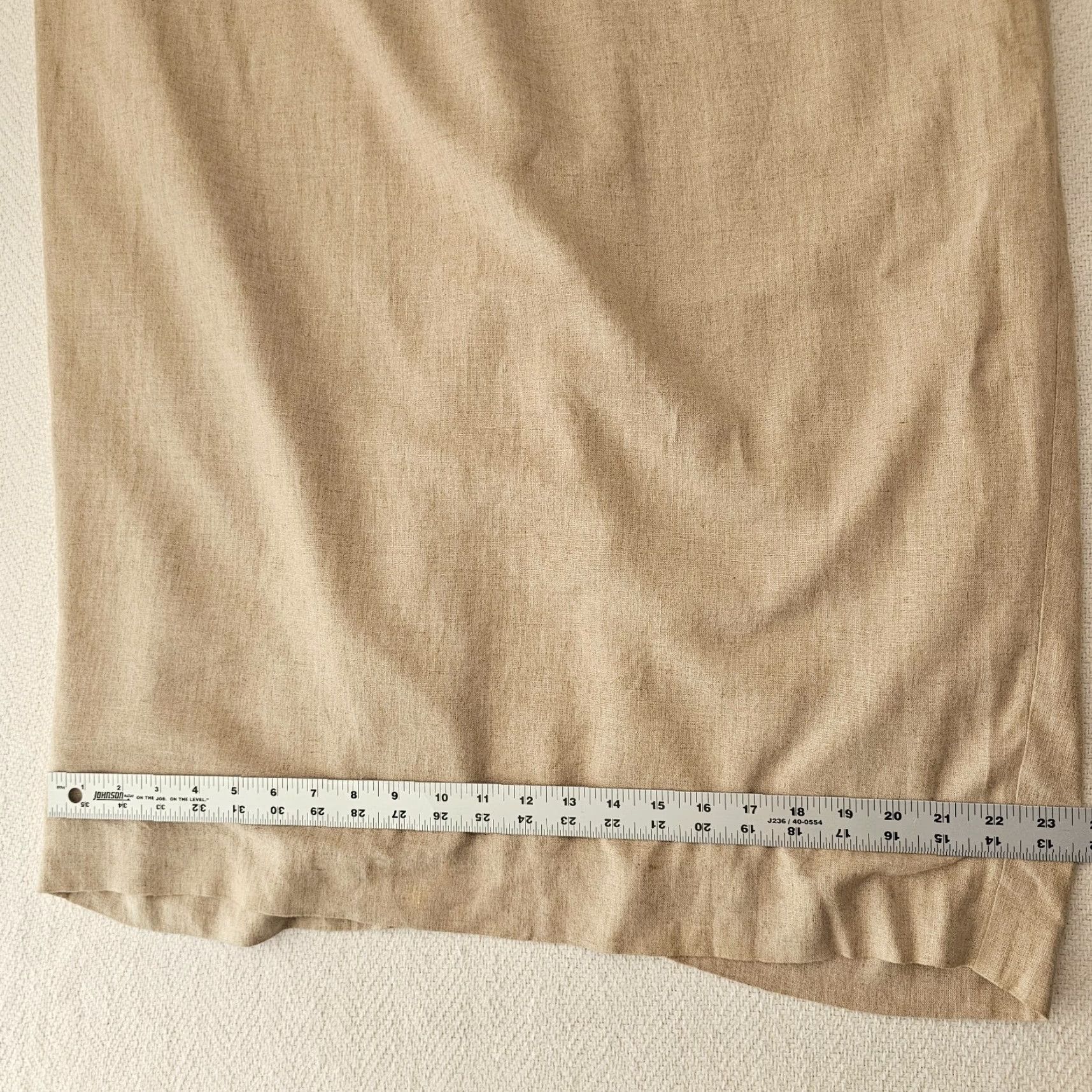 Vintage Jessica Howard Linen Blend Midi Skirt Beige Plus Size 18 Women’s Skirt Suit Beige 18 Plus Women’s Size 40" / US 18 - 7 Thumbnail