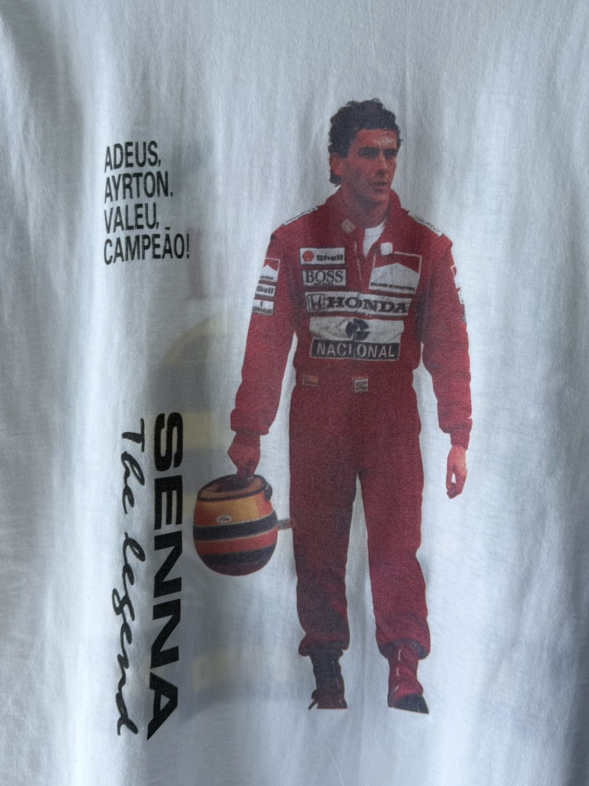 Vintage Vintage 90s Ayrton Senna Racing T-Shirt Tee Size US XL / EU 56 / 4 - 3 Thumbnail