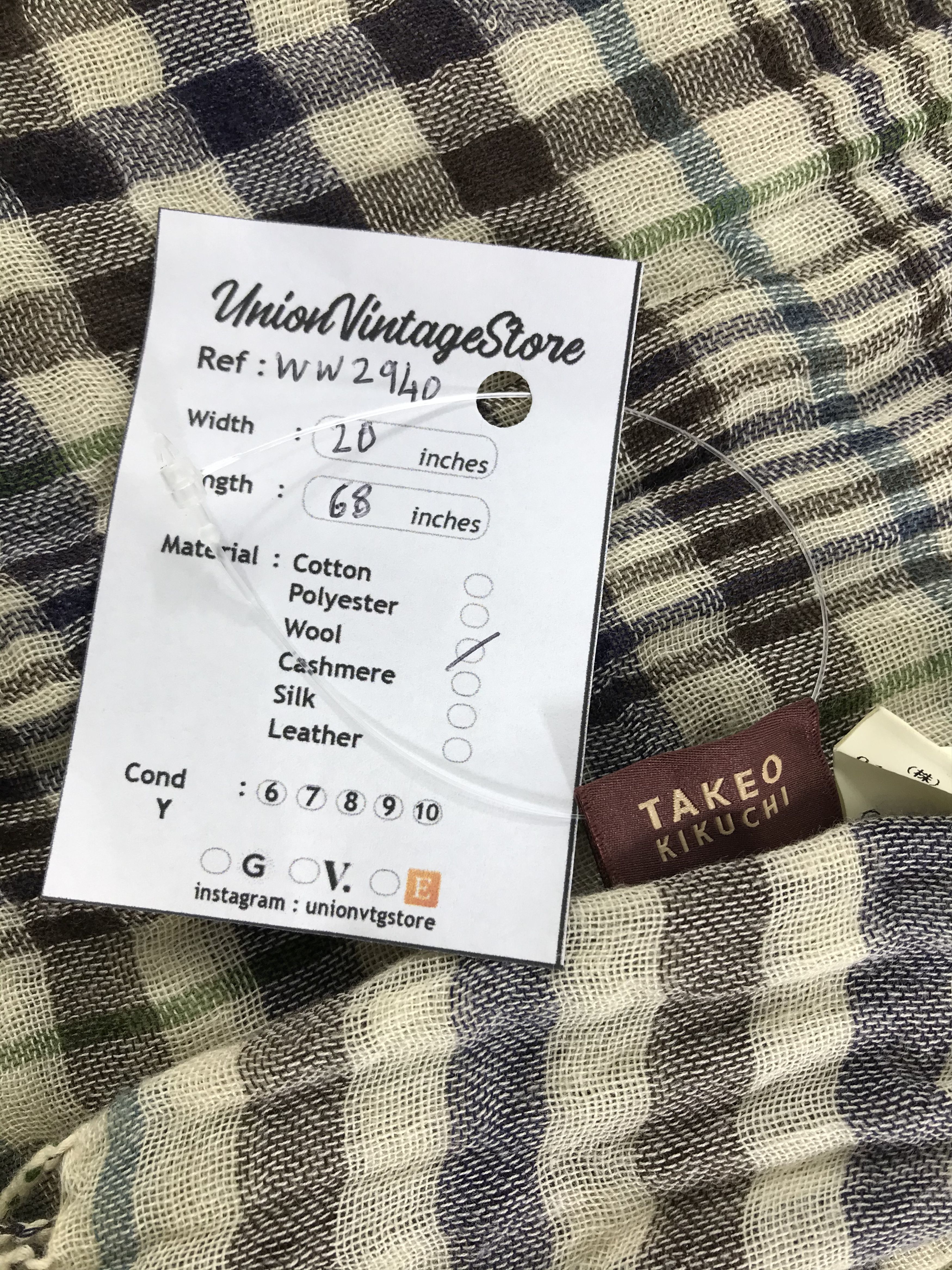 Takeo Kikuchi × Vintage Takeo Kikuchi Scarf / Muffler / Neckwear - WW2940 Size ONE SIZE - 4 Thumbnail