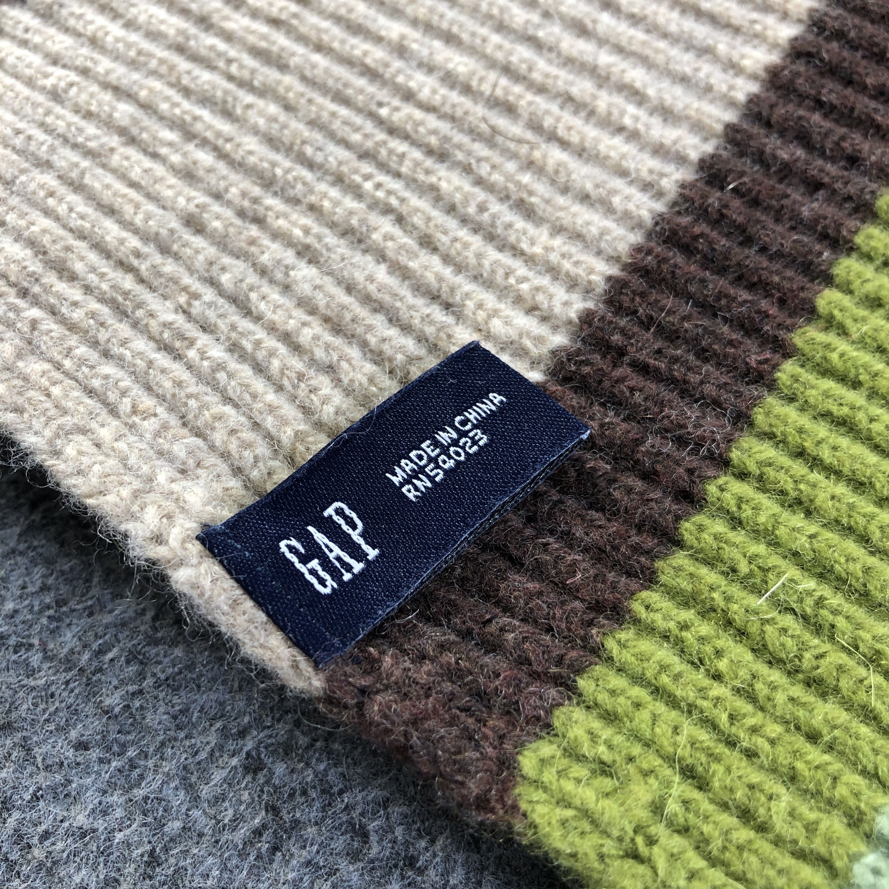 Gap GAP Striped Wool Scarf Muffler Neckwear V2794 Size ONE SIZE - 5 Thumbnail