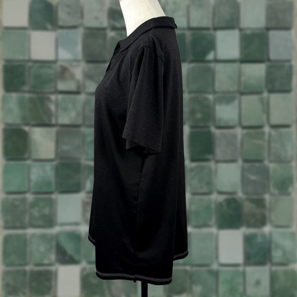 Vintage Miss Fortune Polo Shirt V-Neck Short Sleeve Womens XL Charcoal Gray Heathered Breathable Golf Activewear EUC Size XL / US 12-14 / IT 48-50 - 1 Thumbnail